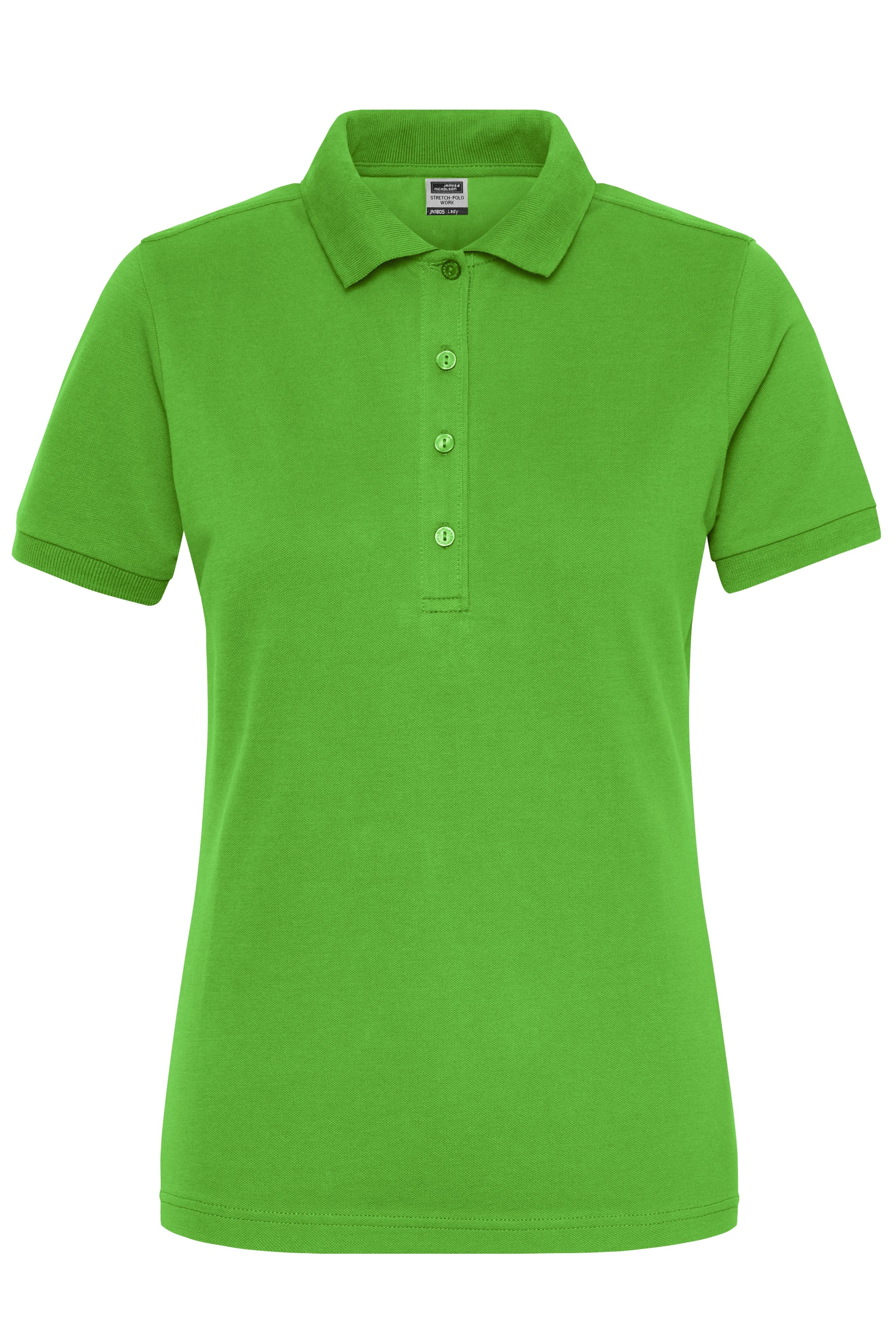 JN1805 - Ladies' BIO Stretch-Polo Work - SOLID - in lime-green Größe XS von Daiber
