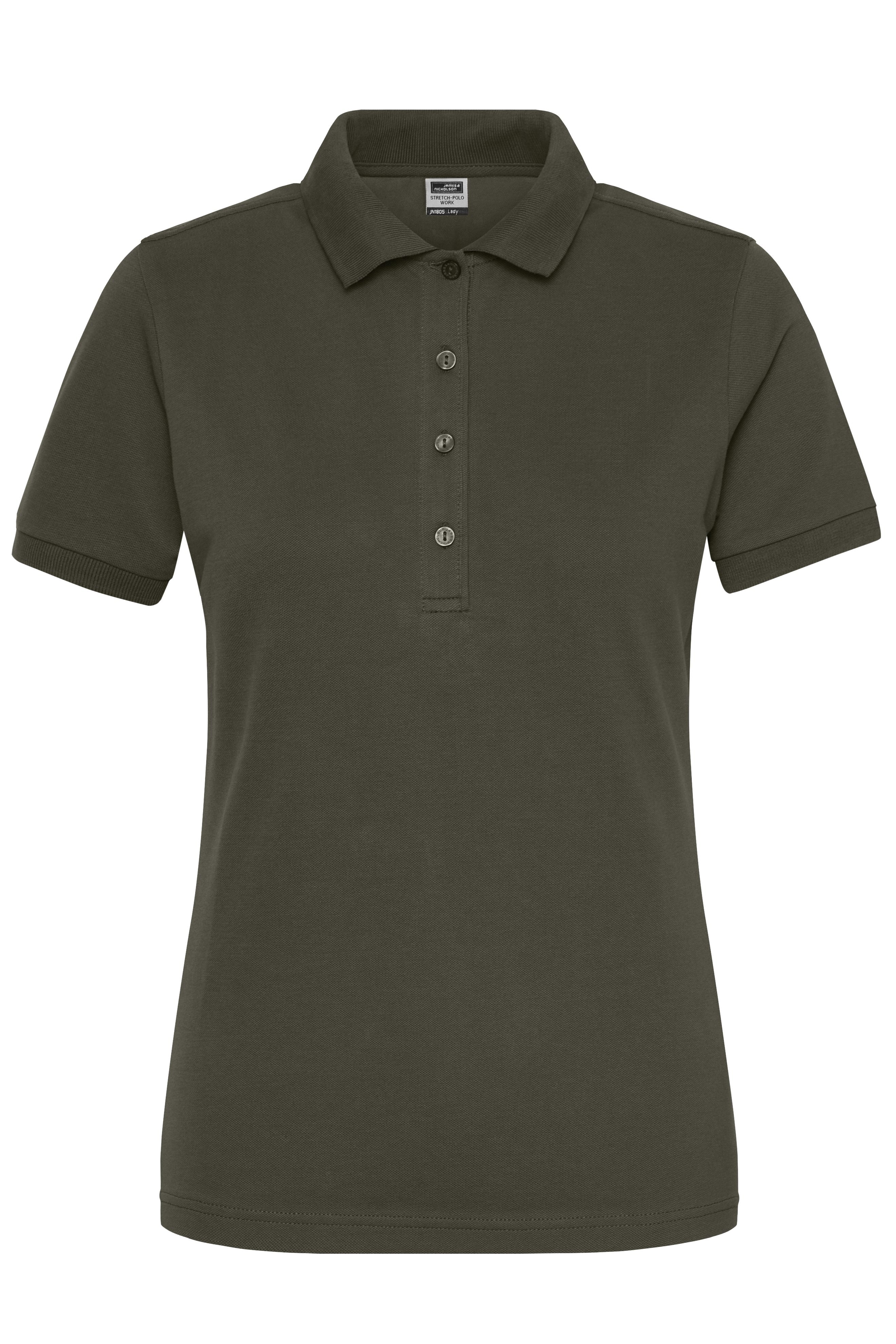 JN1805 - Ladies' BIO Stretch-Polo Work - SOLID - in olive Größe XS von Daiber