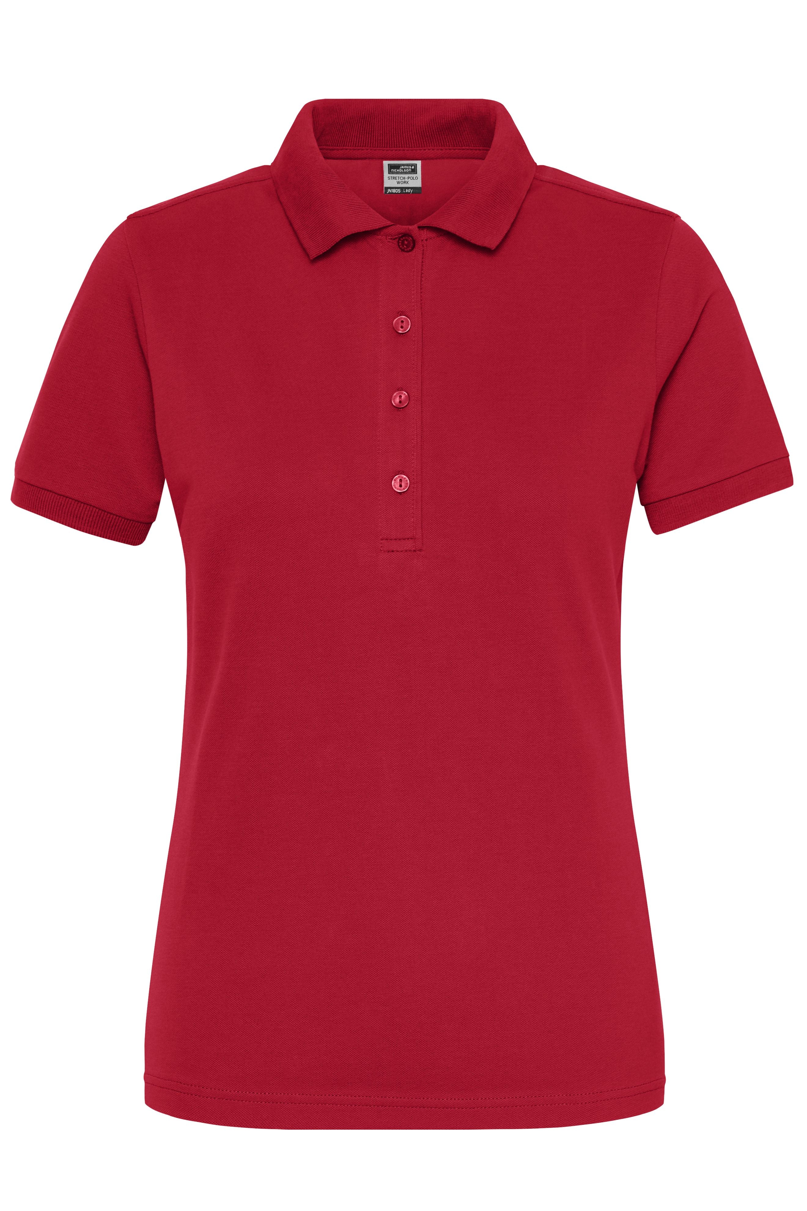JN1805 - Ladies' BIO Stretch-Polo Work - SOLID - in red Größe XS von Daiber