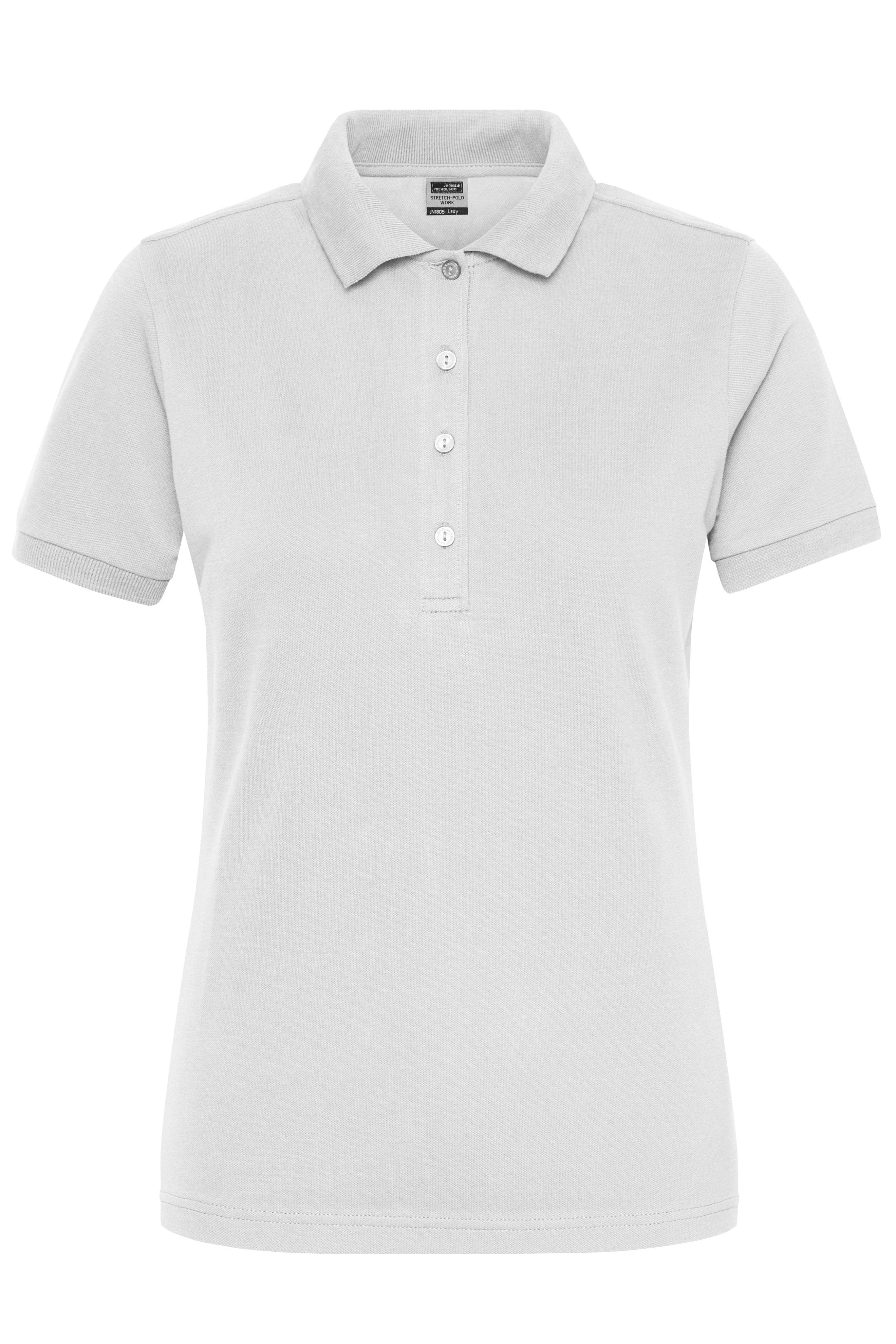 JN1805 - Ladies' BIO Stretch-Polo Work - SOLID - in white Größe XS von Daiber