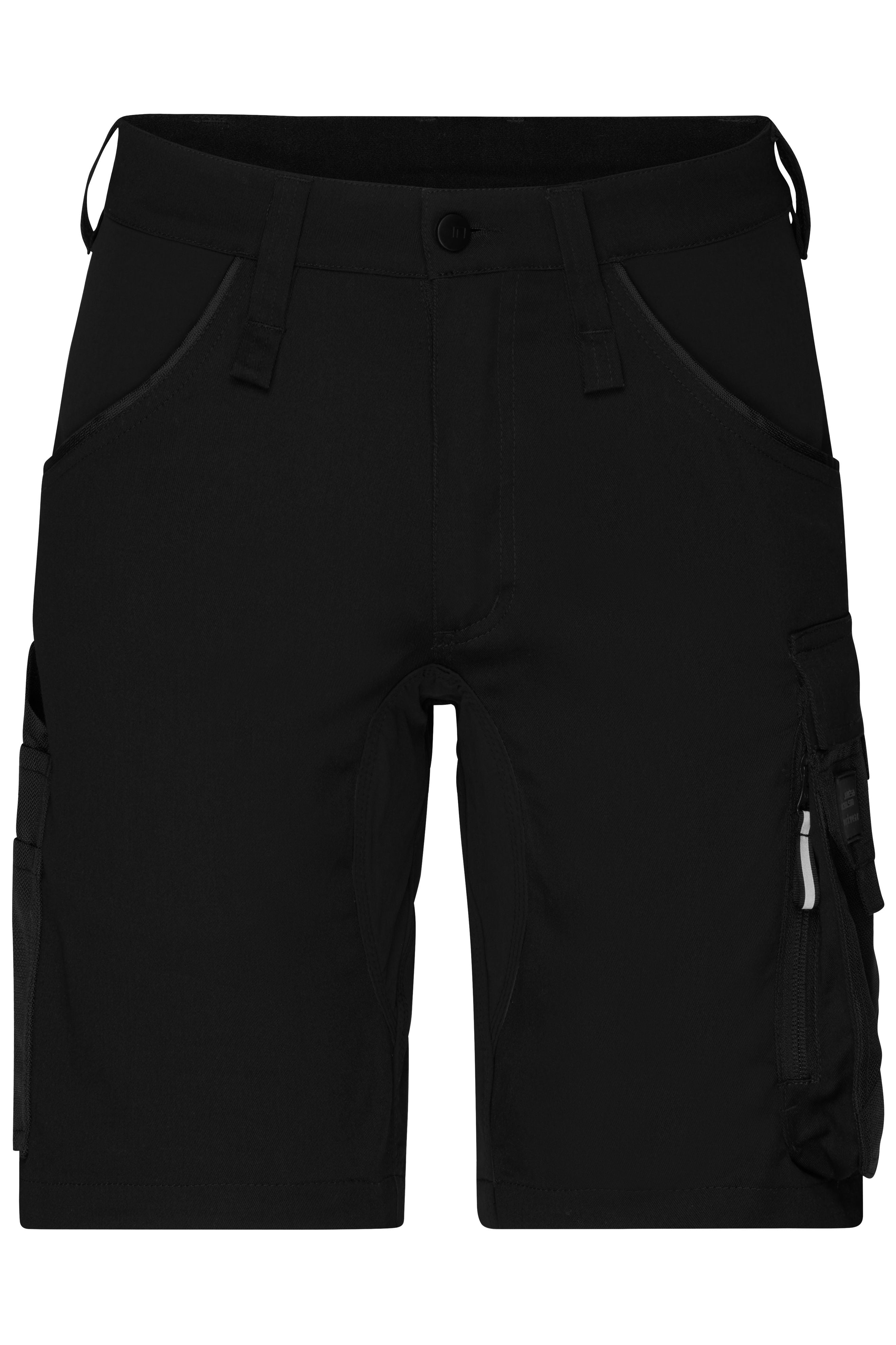 JN1811 - Workwear Stretch-Bermuda Slim Line in black/black Größe 42 von Daiber