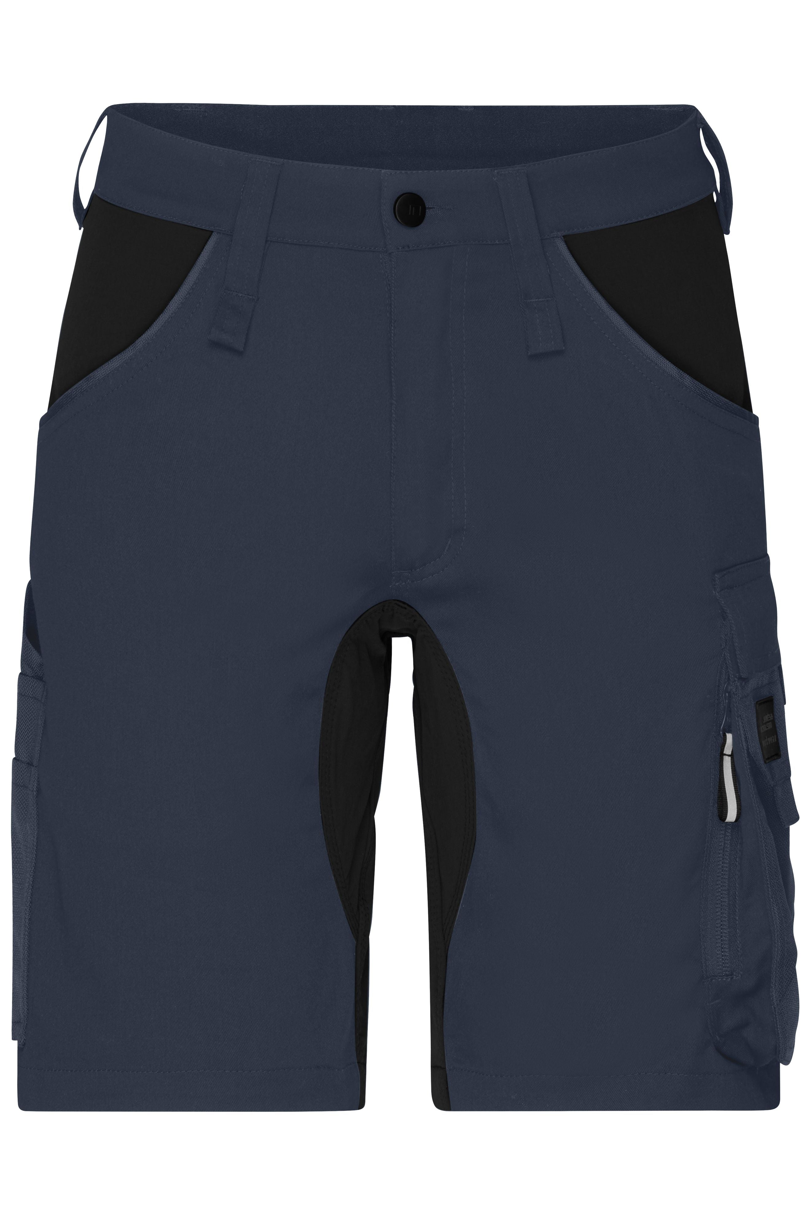 JN1811 - Workwear Stretch-Bermuda Slim Line in carbon/black Größe 42 von Daiber