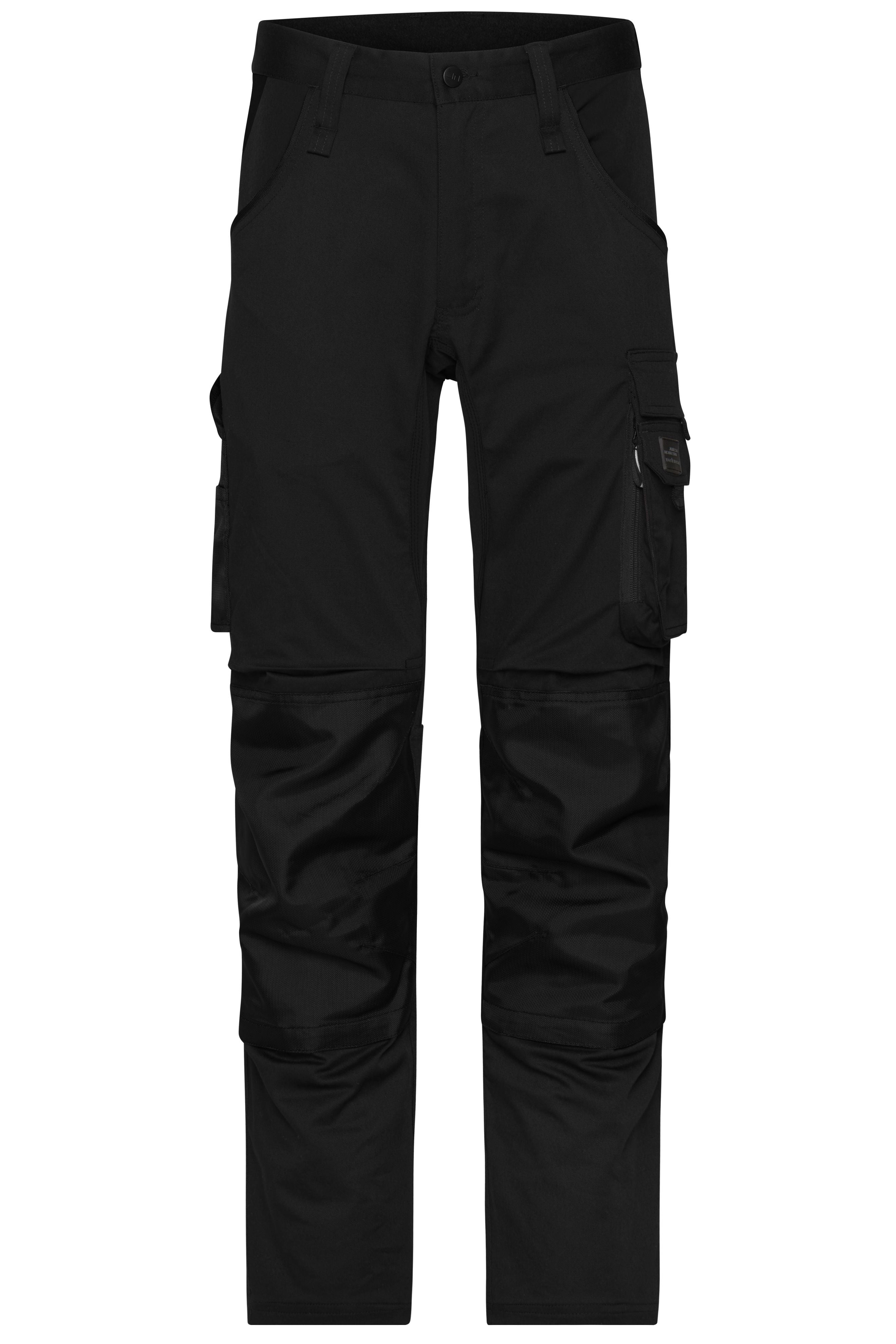 JN1812 - Workwear Stretch-Pants Slim Line in black/black Größe 25 von Daiber