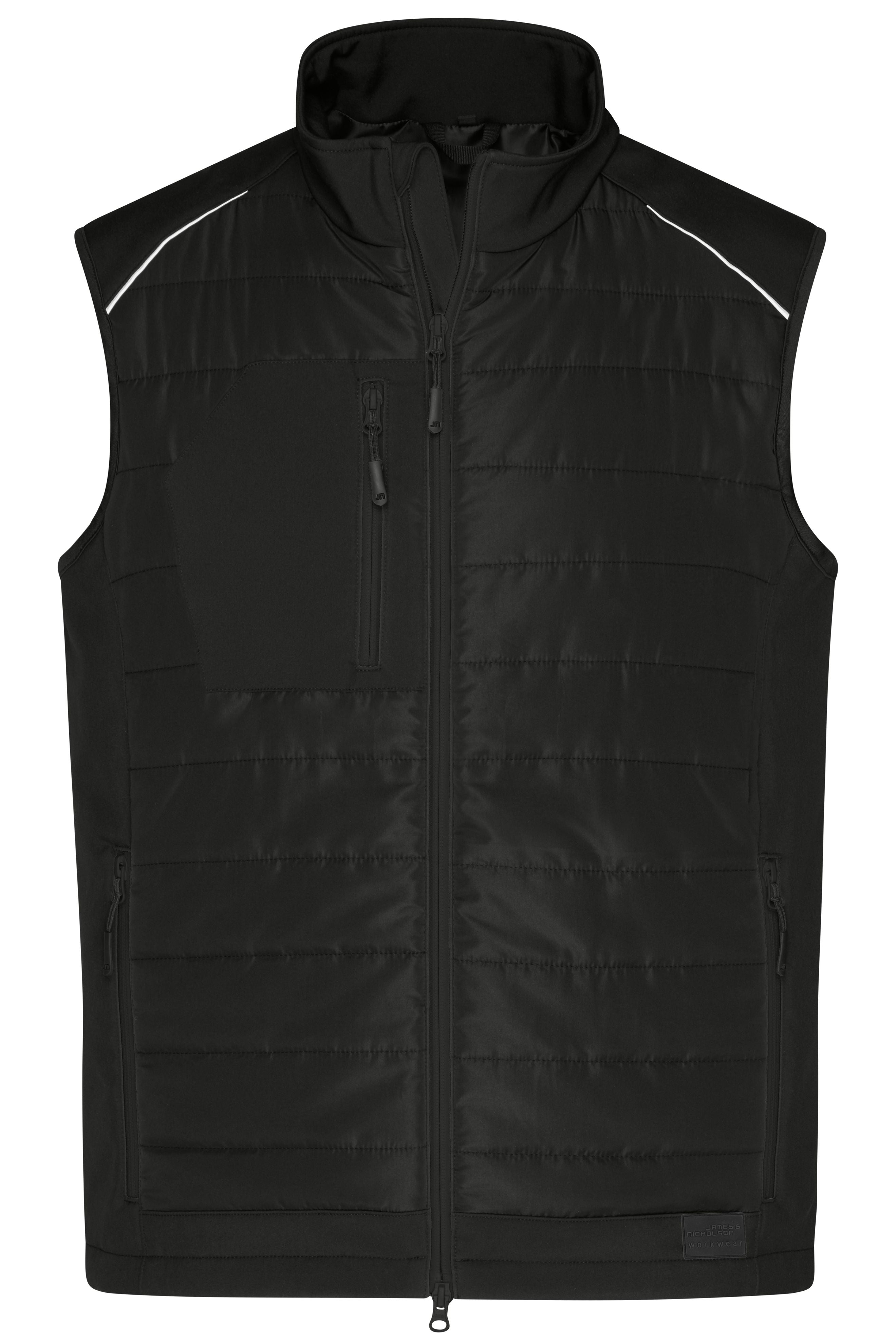 JN1822 - Men's Hybrid Vest in black/black Größe XS von Daiber