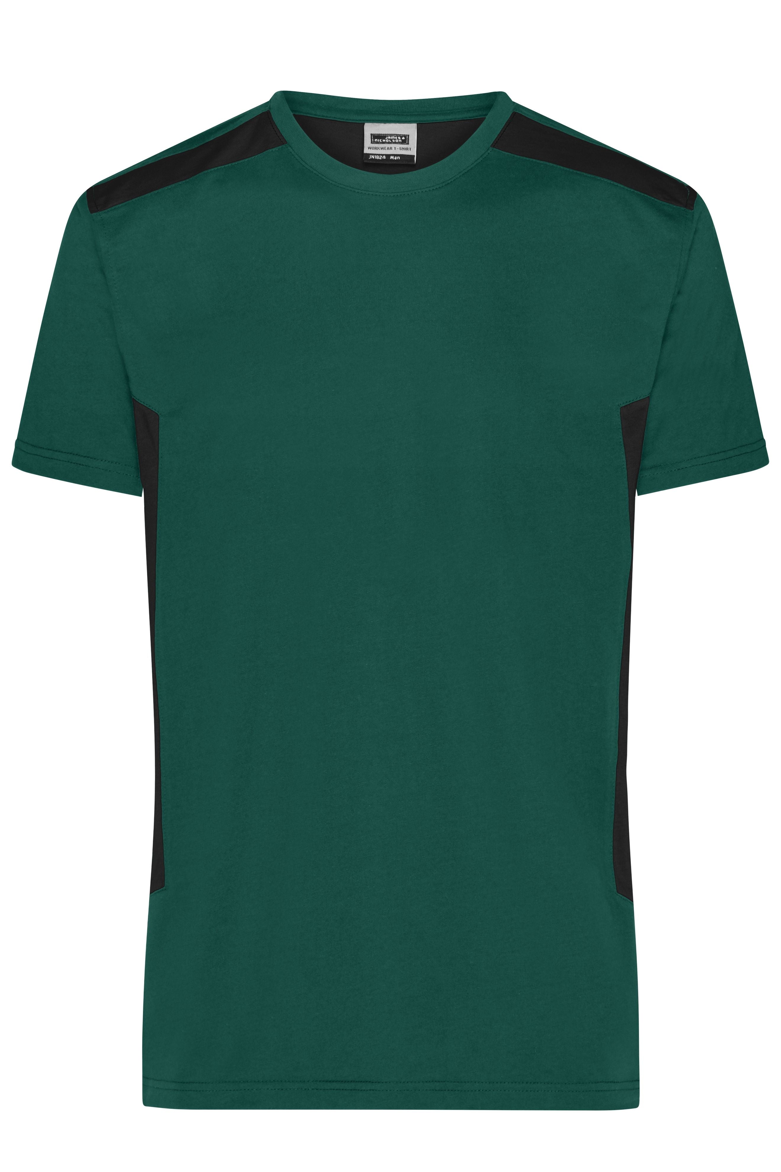 JN1824 - Men's Workwear T-Shirt - STRONG - in dark-green/black Größe XS von Daiber