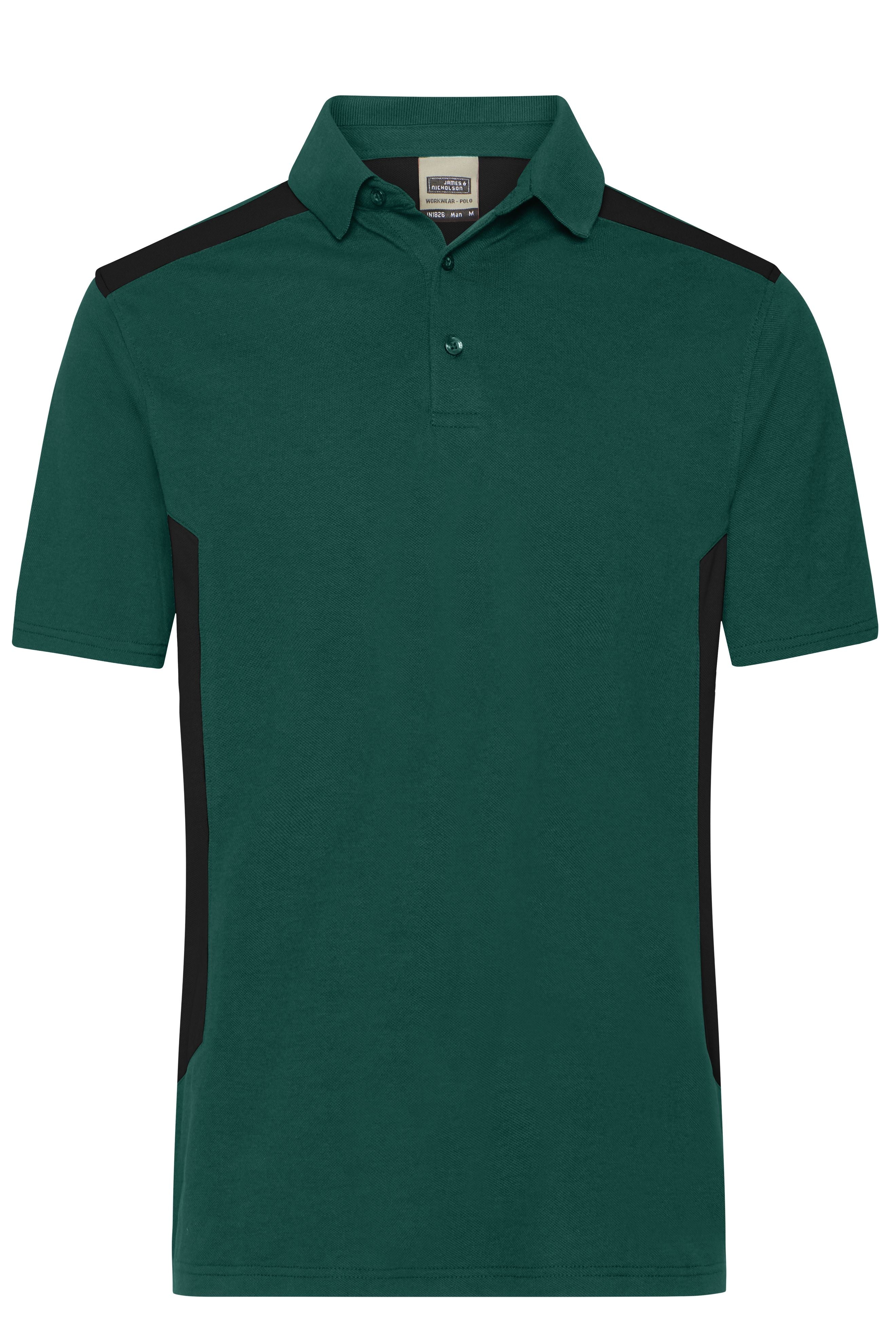 JN1826 - Men's Workwear Polo - STRONG - in dark-green/black Größe XS von Daiber