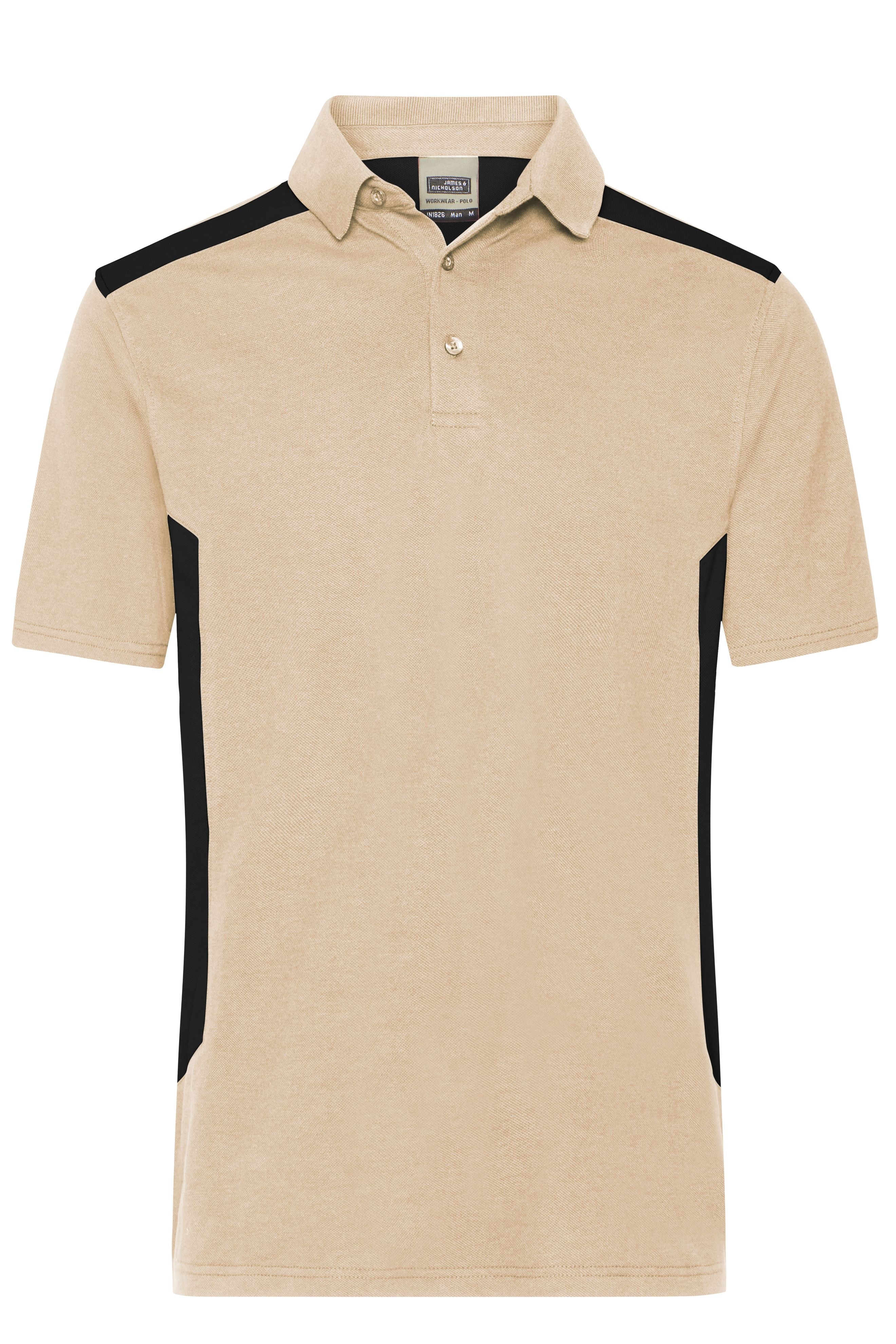 JN1826 - Men's Workwear Polo - STRONG - in stone/black Größe XS von Daiber