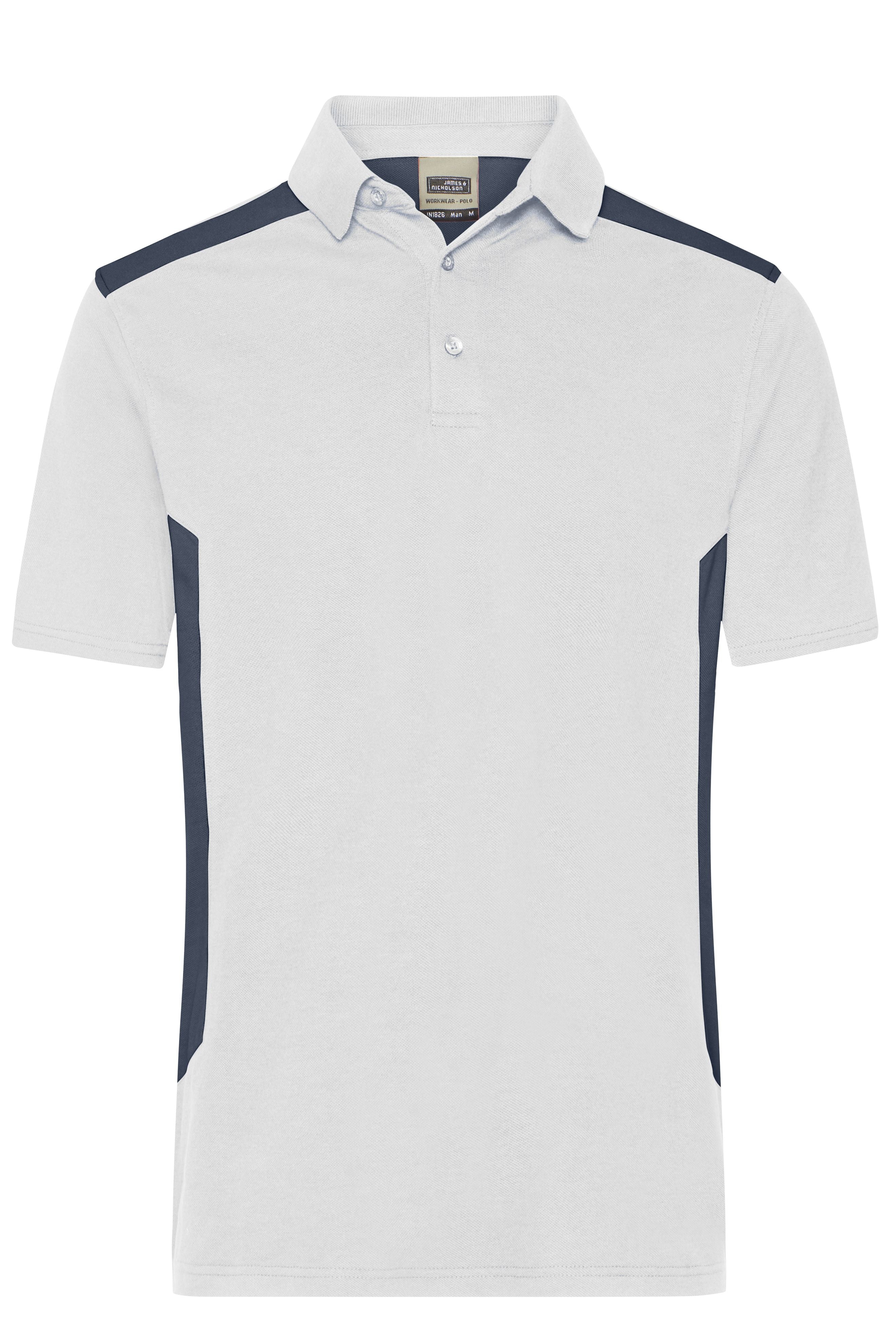 JN1826 - Men's Workwear Polo - STRONG - in white/carbon Größe XS von Daiber