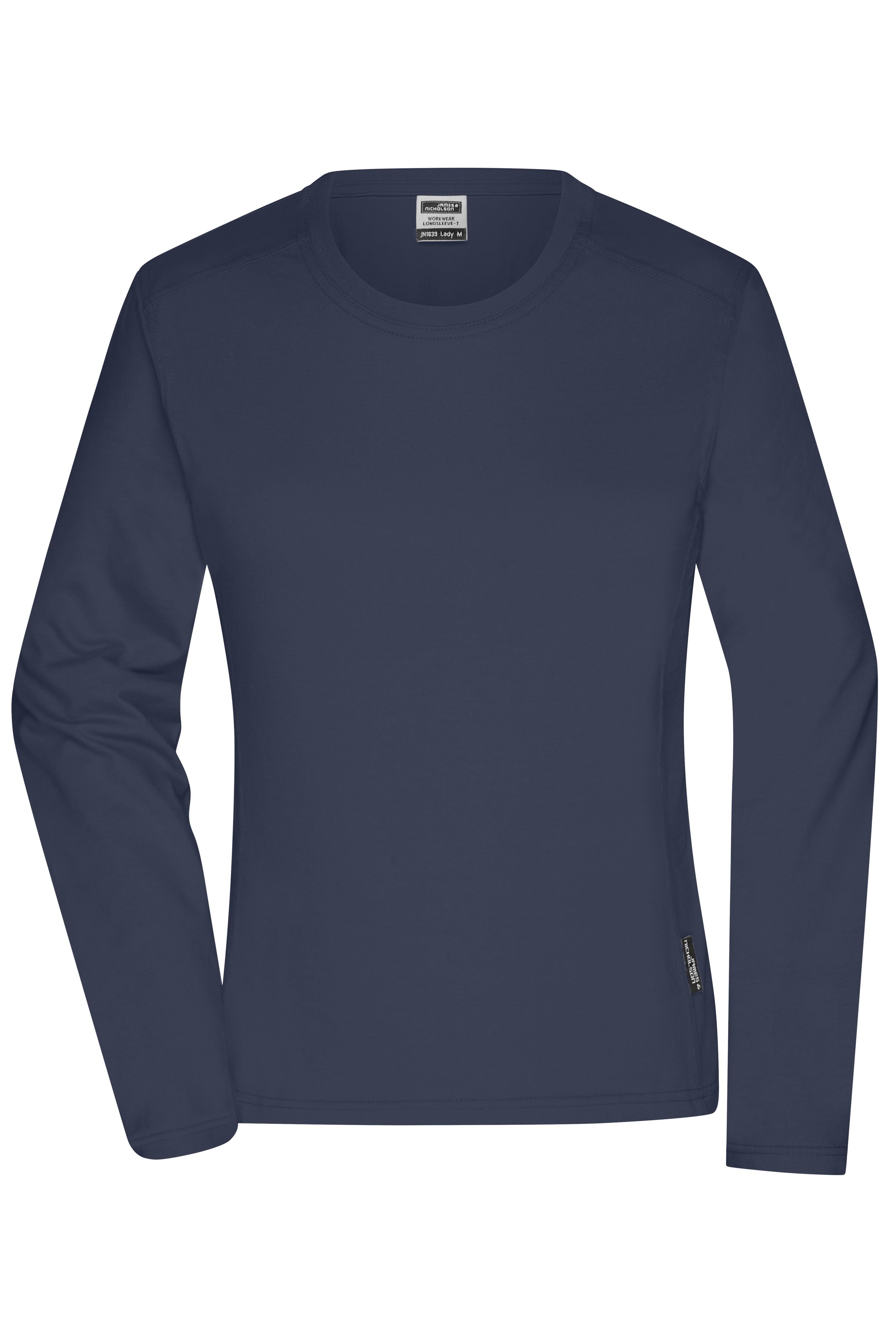 JN1839 - Ladies' Workwear-Longsleeve-T in navy Größe XS von Daiber