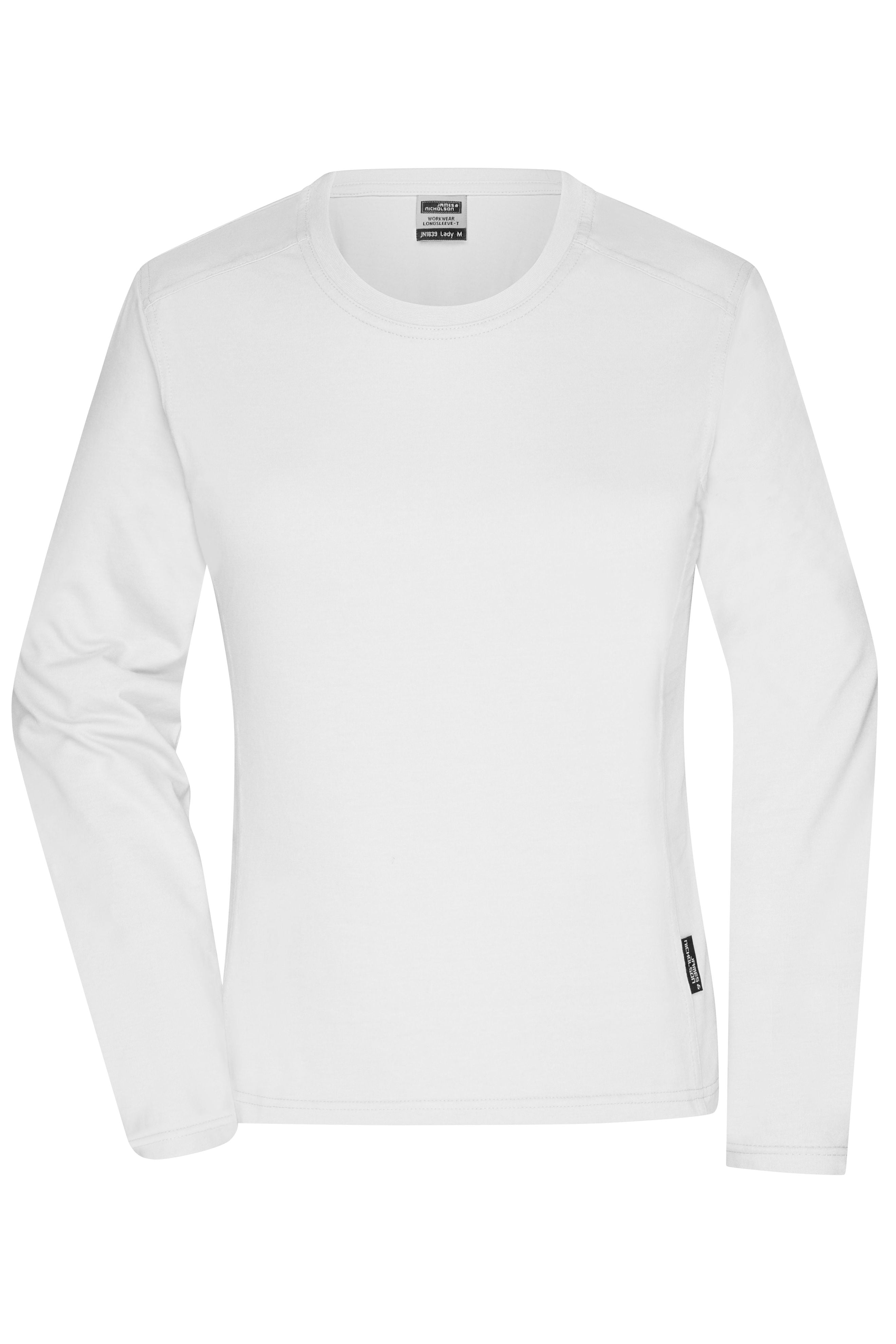 JN1839 - Ladies' Workwear-Longsleeve-T in white Größe XS von Daiber