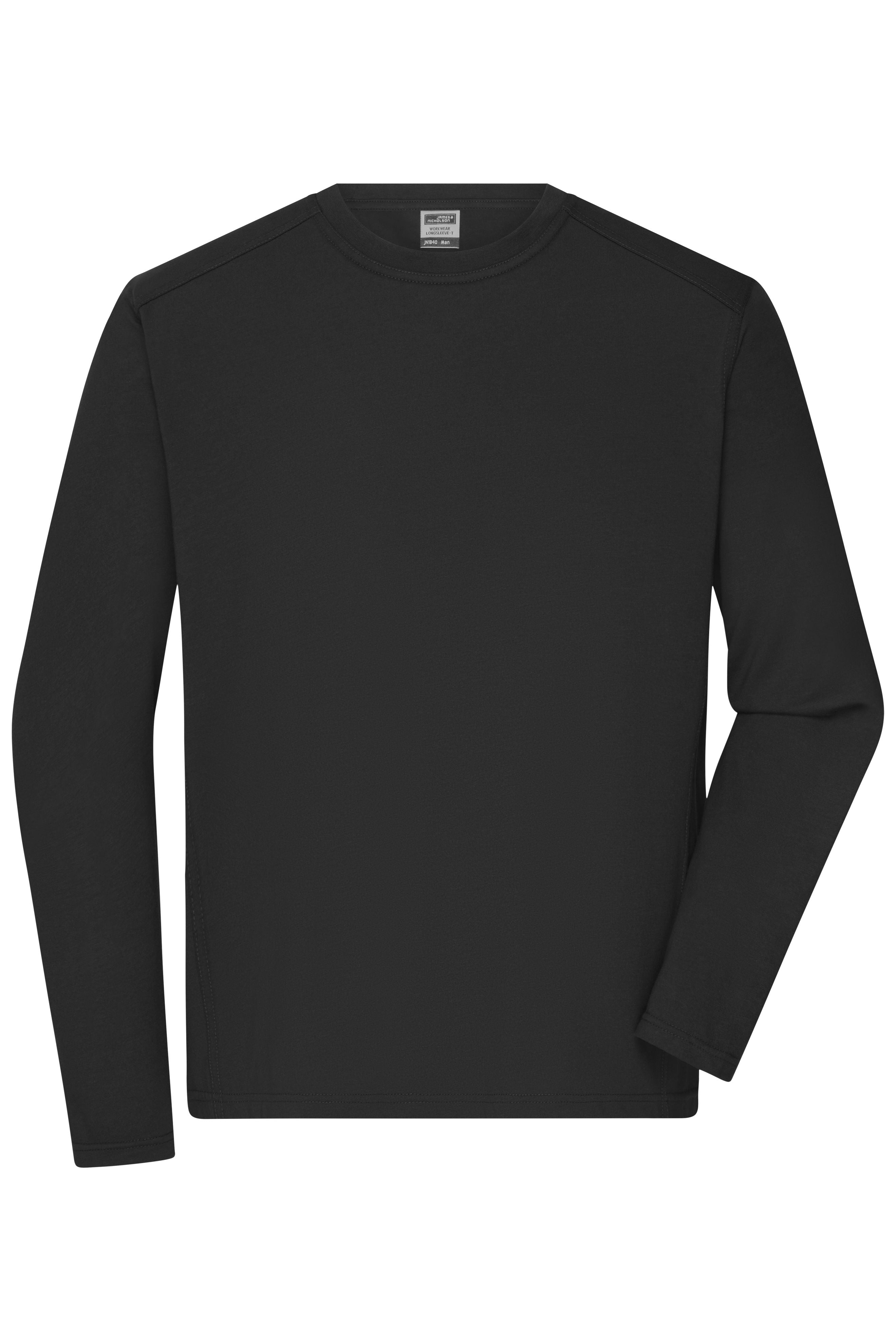 JN1840 - Men's Workwear-Longsleeve-T in black Größe XS von Daiber