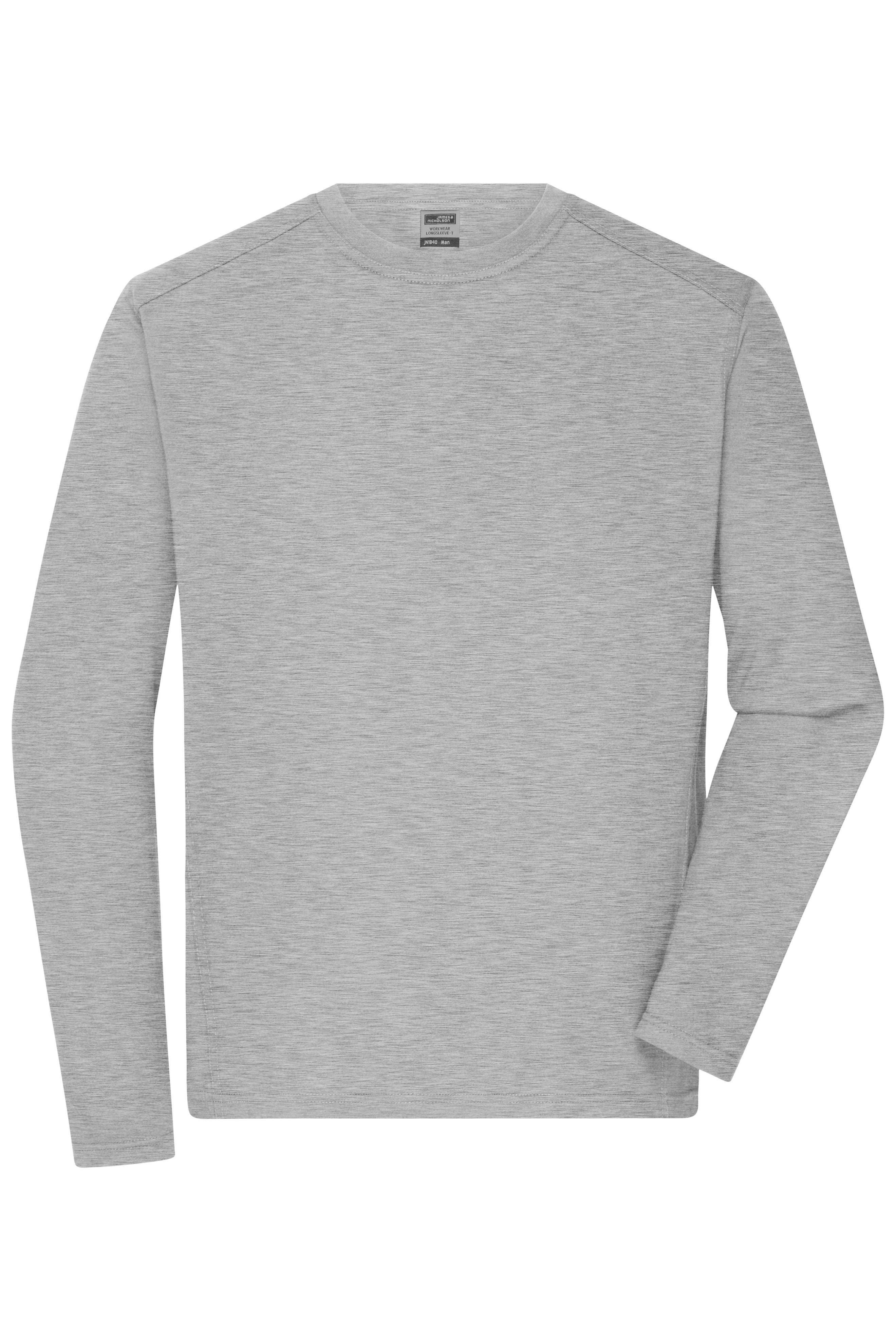 JN1840 - Men's Workwear-Longsleeve-T in grey-heather Größe XS von Daiber
