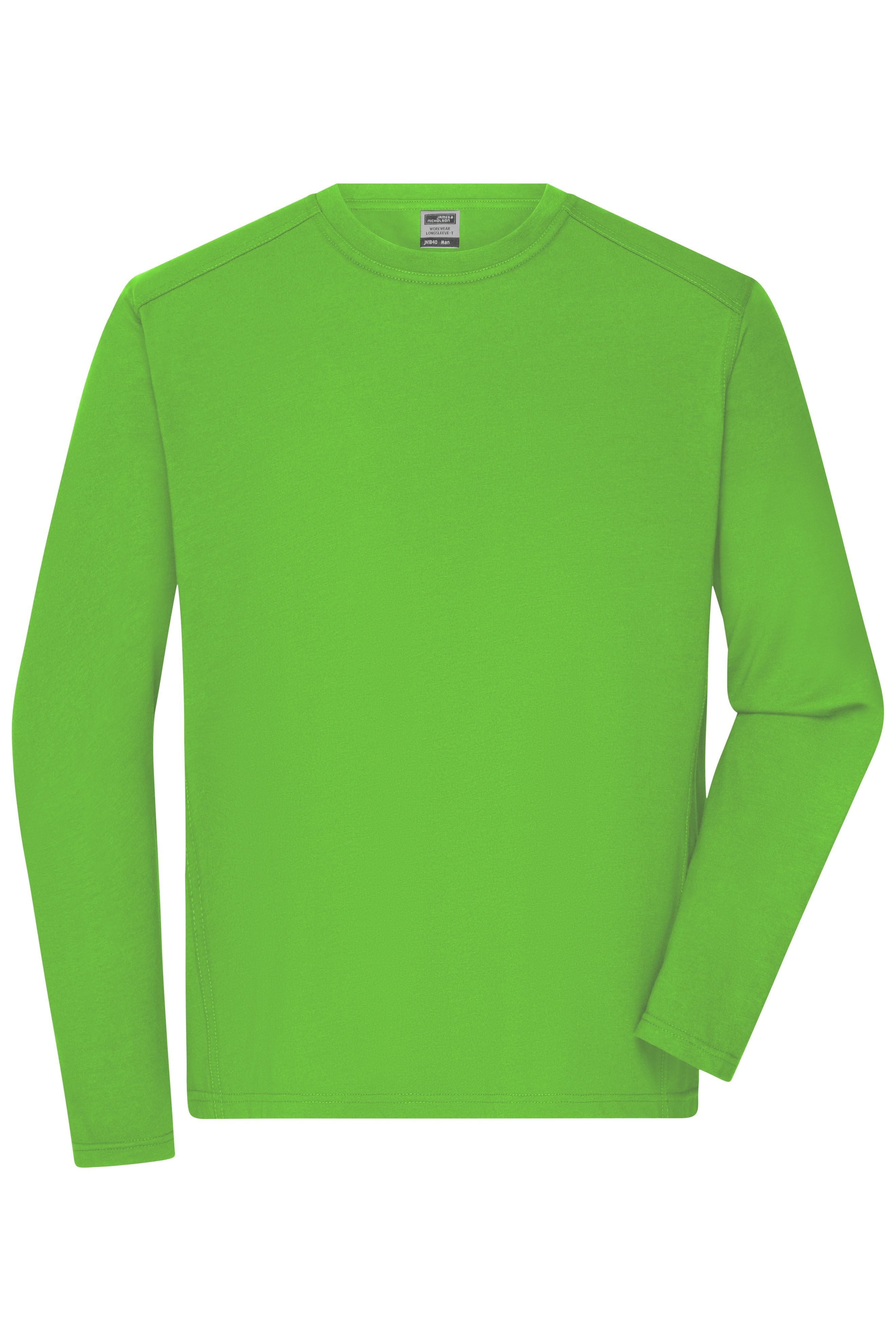 JN1840 - Men's Workwear-Longsleeve-T in lime-green Größe XS von Daiber