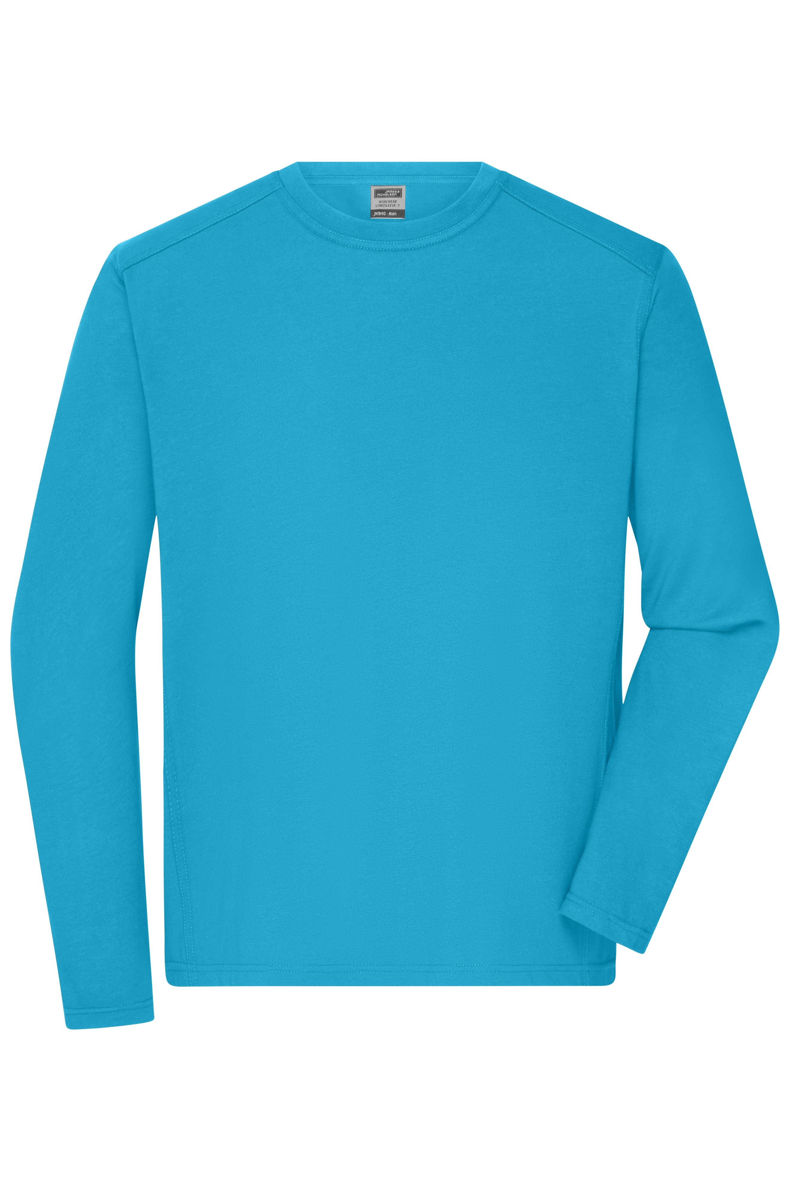 JN1840 - Men's Workwear-Longsleeve-T in turquoise Größe XS von Daiber
