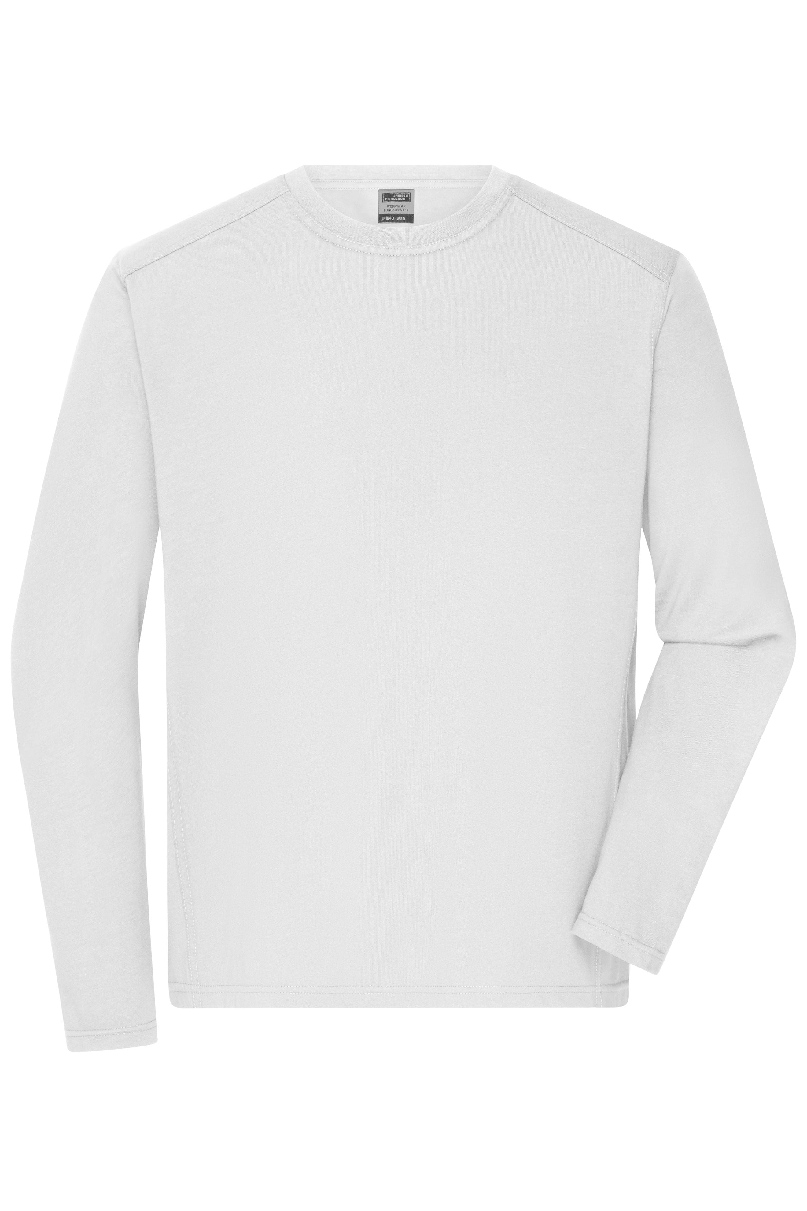 JN1840 - Men's Workwear-Longsleeve-T in white Größe XS von Daiber
