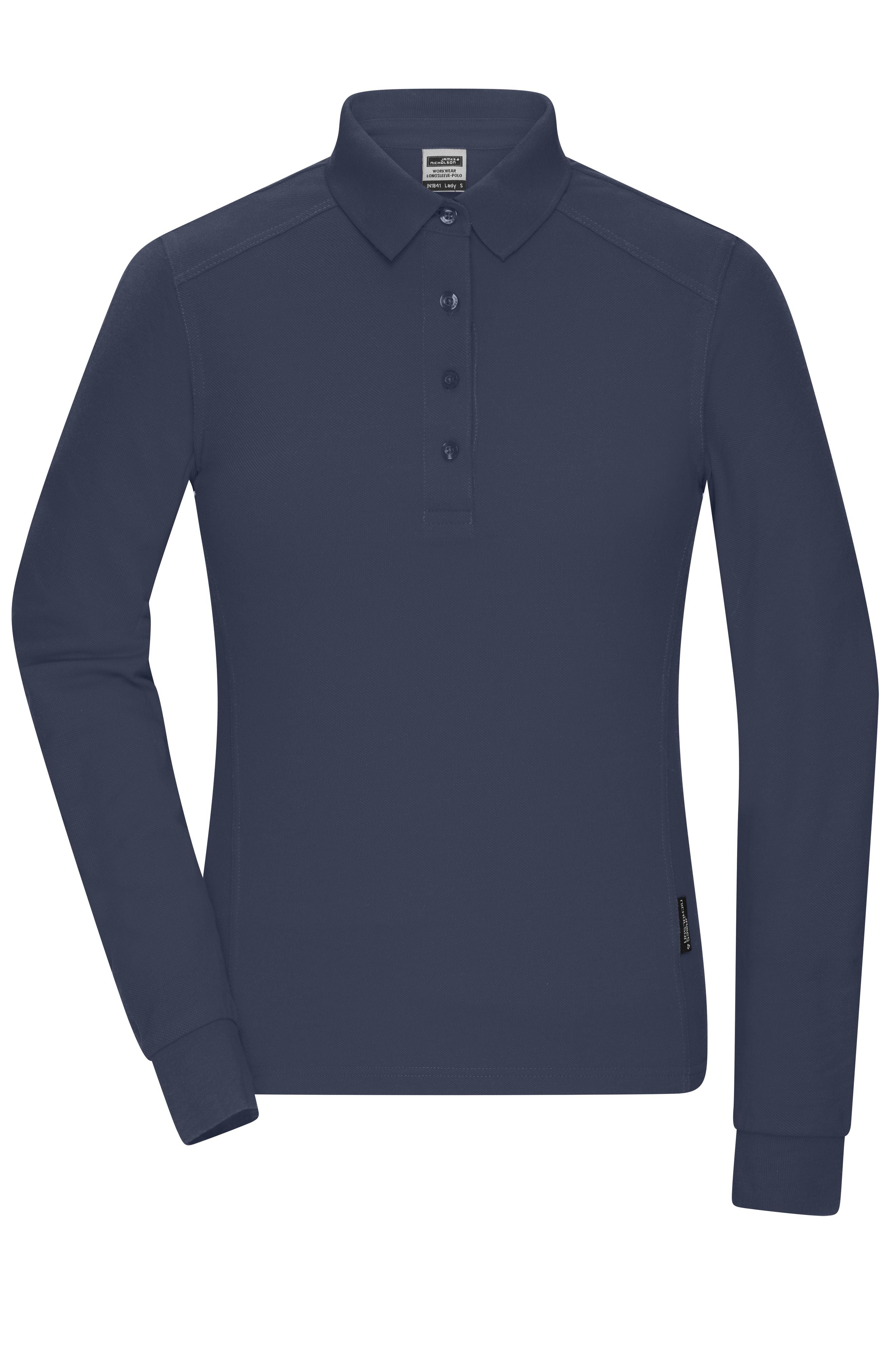 JN1841 - Ladies' Workwear-Longsleeve Polo in navy Größe XS von Daiber