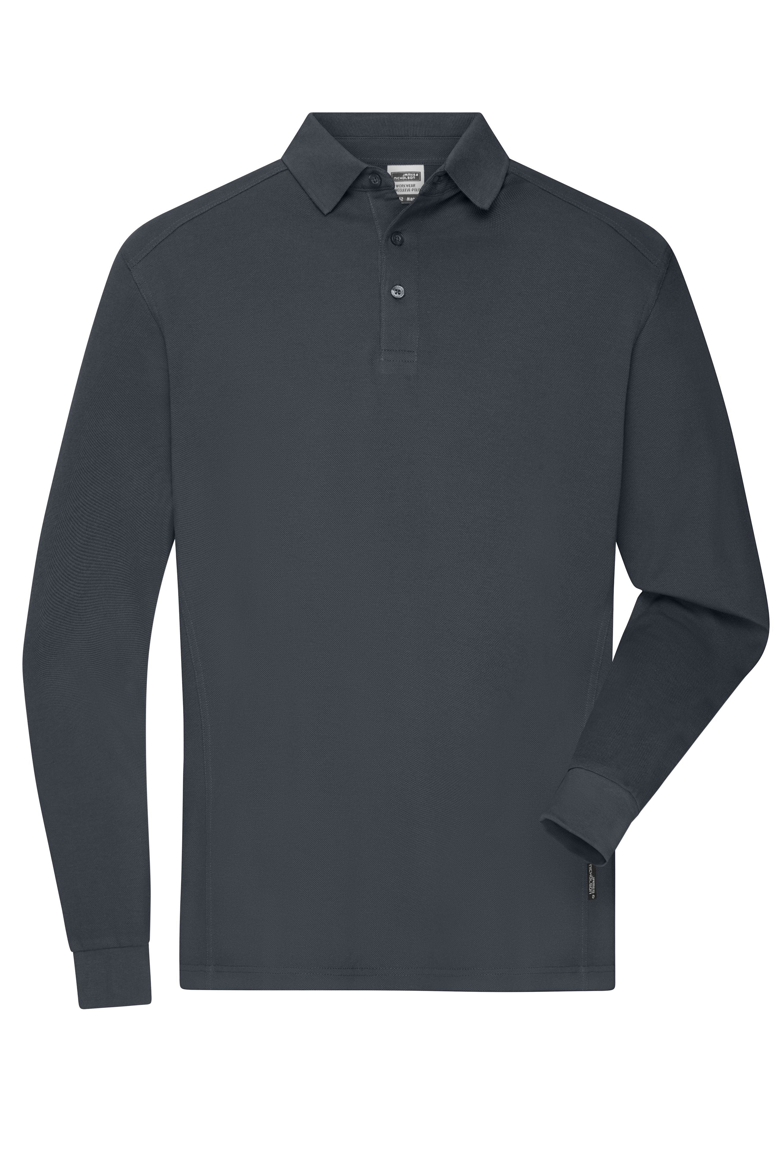 JN1842 - Men's Workwear-Longsleeve Polo in carbon Größe XS von Daiber