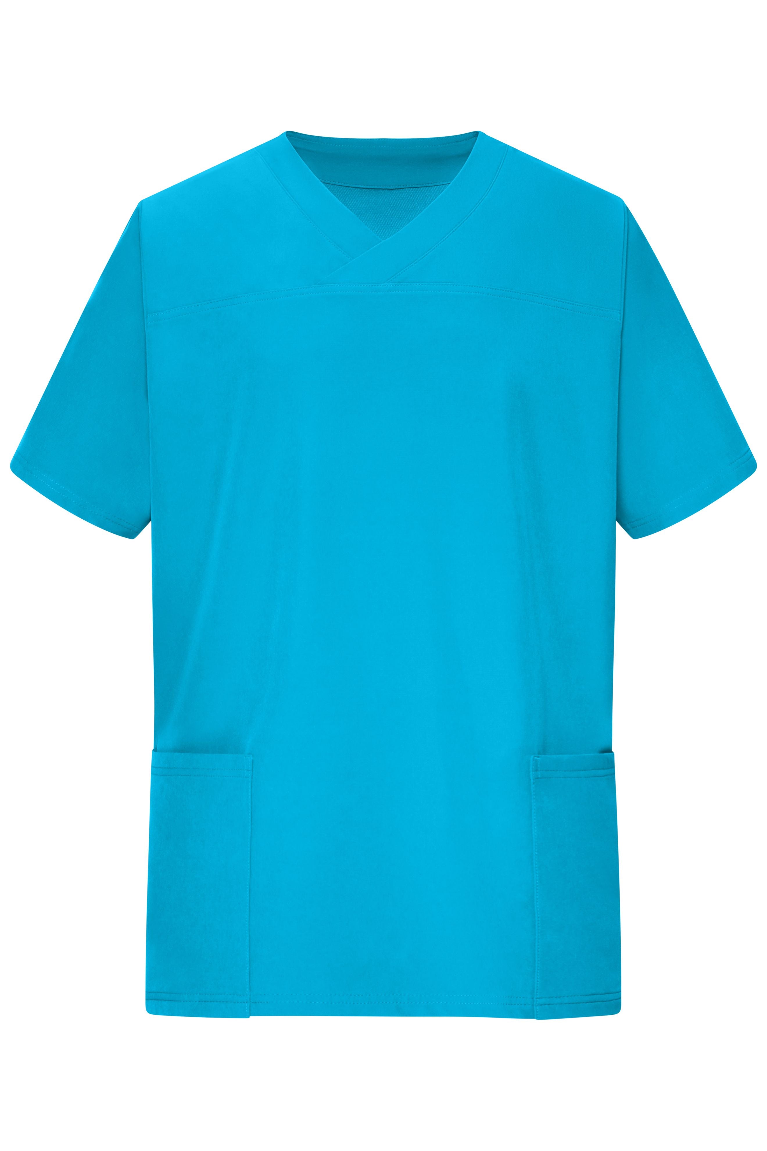 JN3104 - Men's Stretch-Kasack in turquoise Größe XS von Daiber