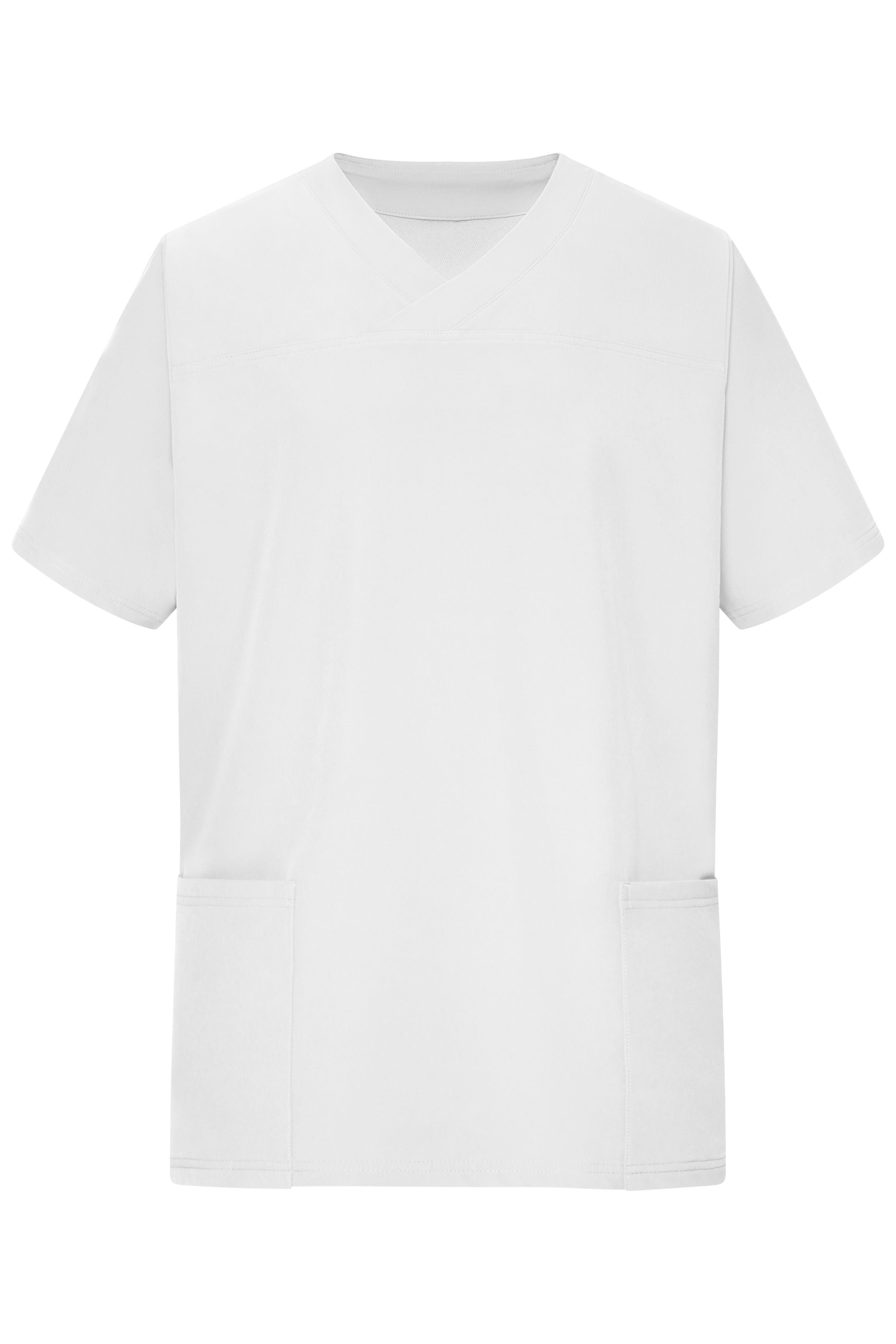 JN3104 - Men's Stretch-Kasack in white Größe XS von Daiber