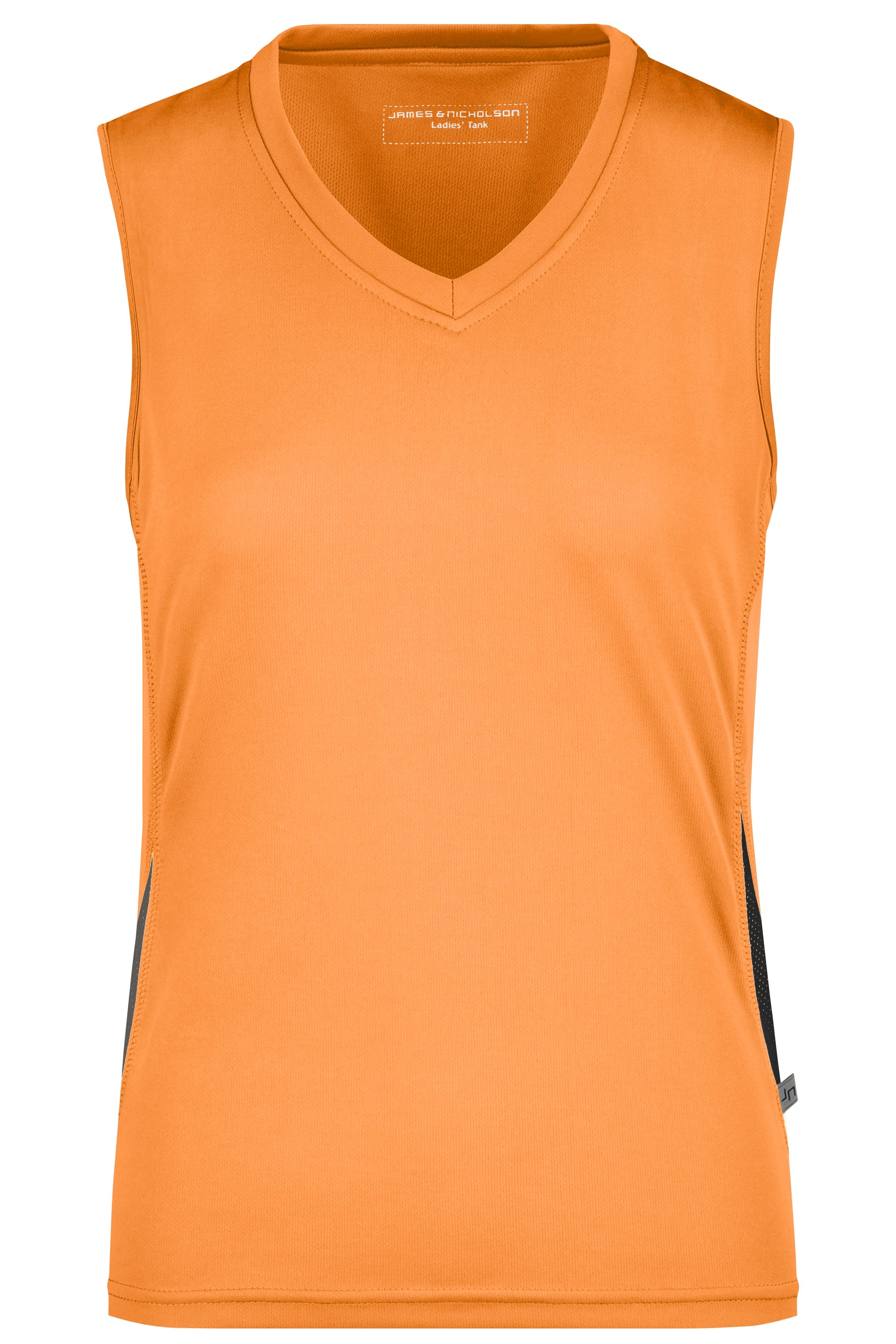JN315 - Ladies' Running Tank in orange/black Größe S von Daiber