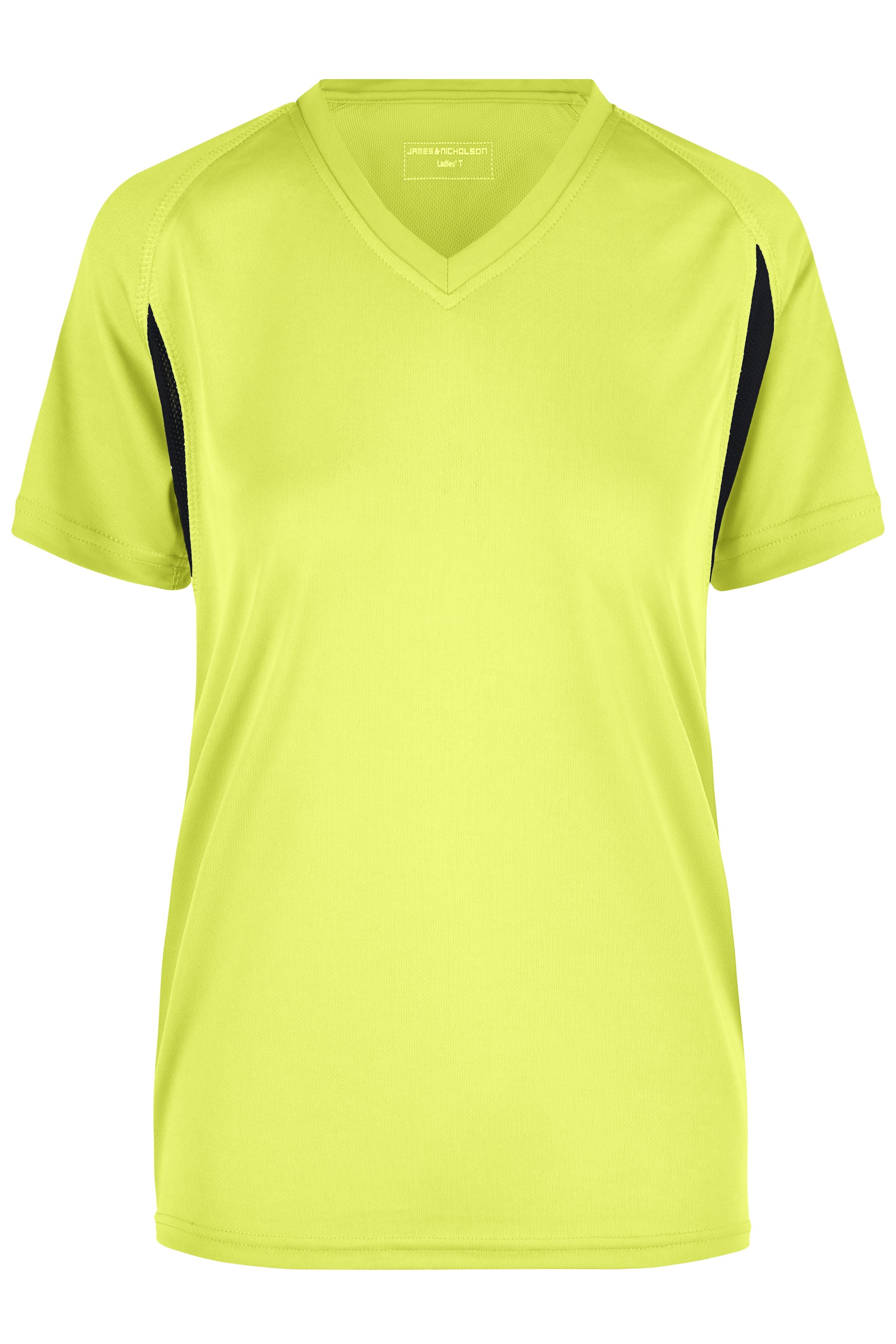 JN316 - Ladies' Running-T in fluo-yellow/black Größe XS von Daiber
