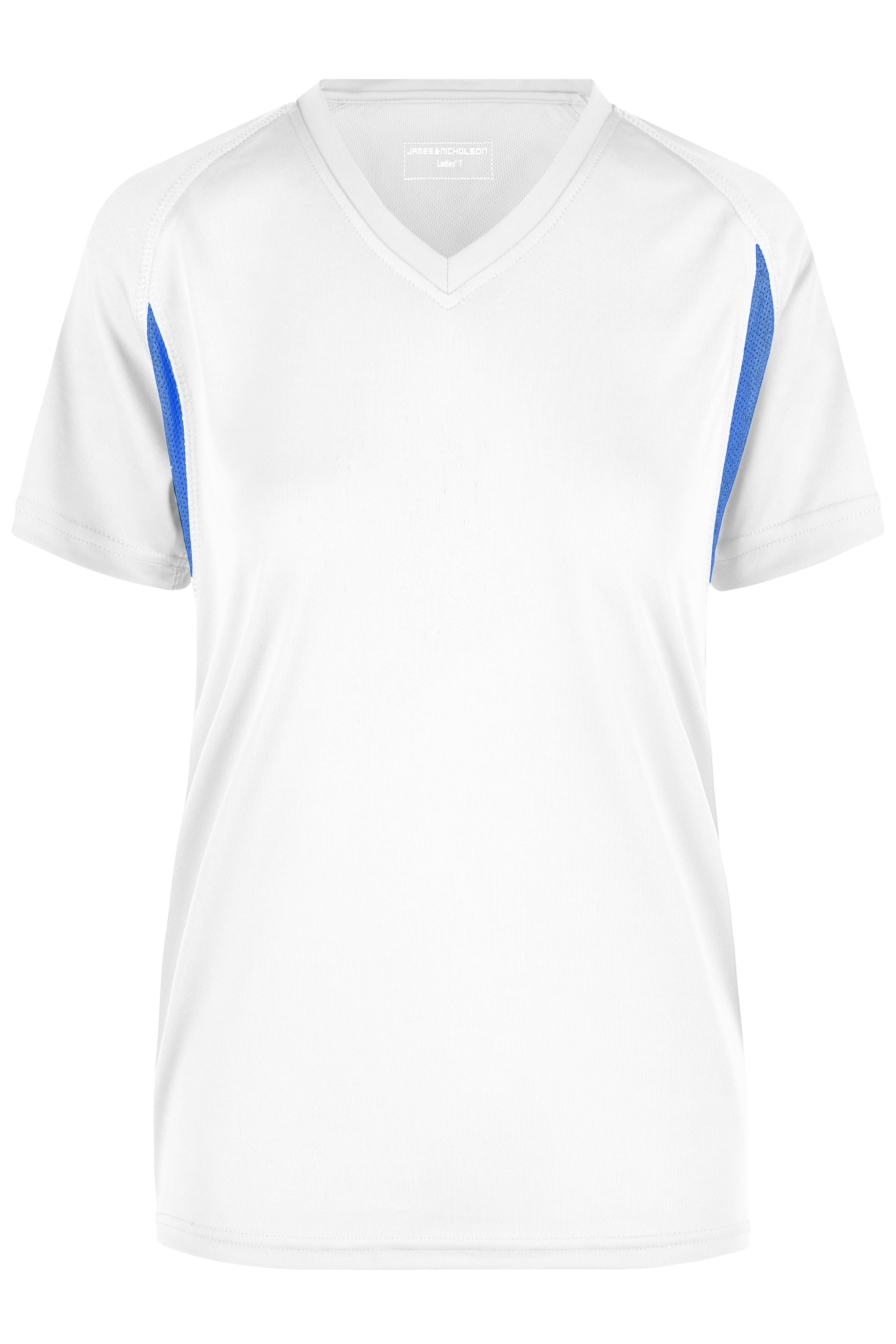 JN316 - Ladies' Running-T in white/royal Größe XS von Daiber