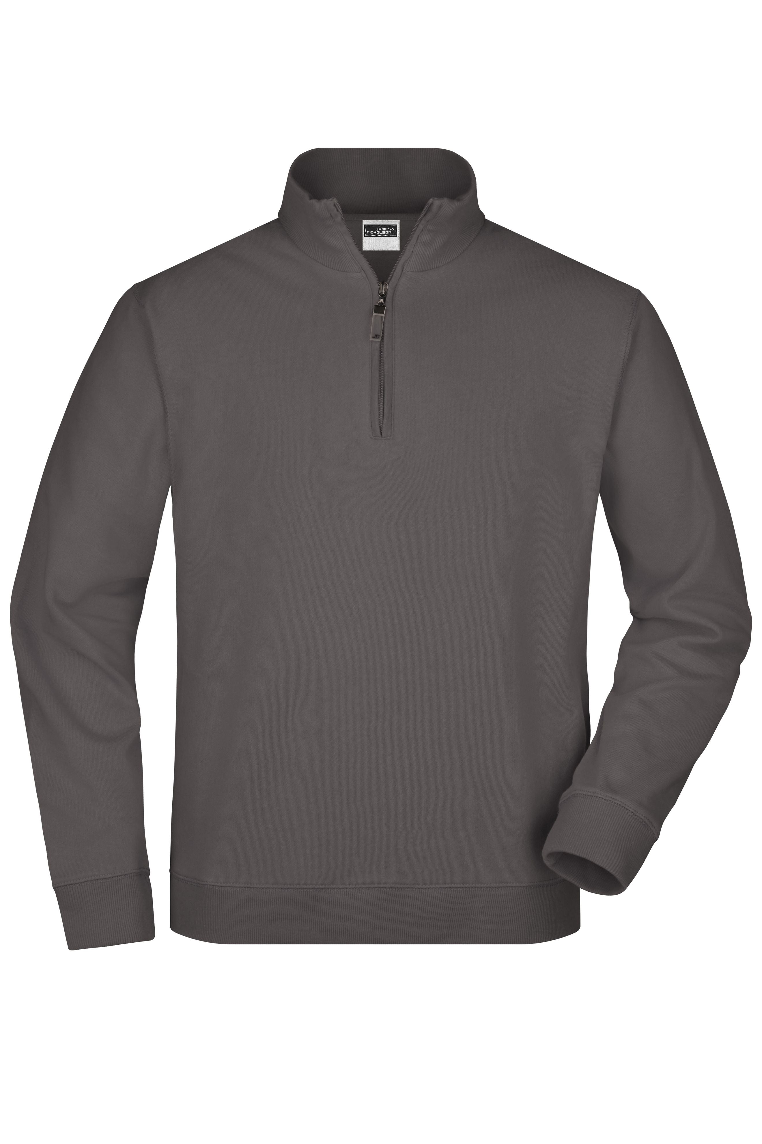 JN352 - Round-Neck Zip in carbon Größe S von Daiber