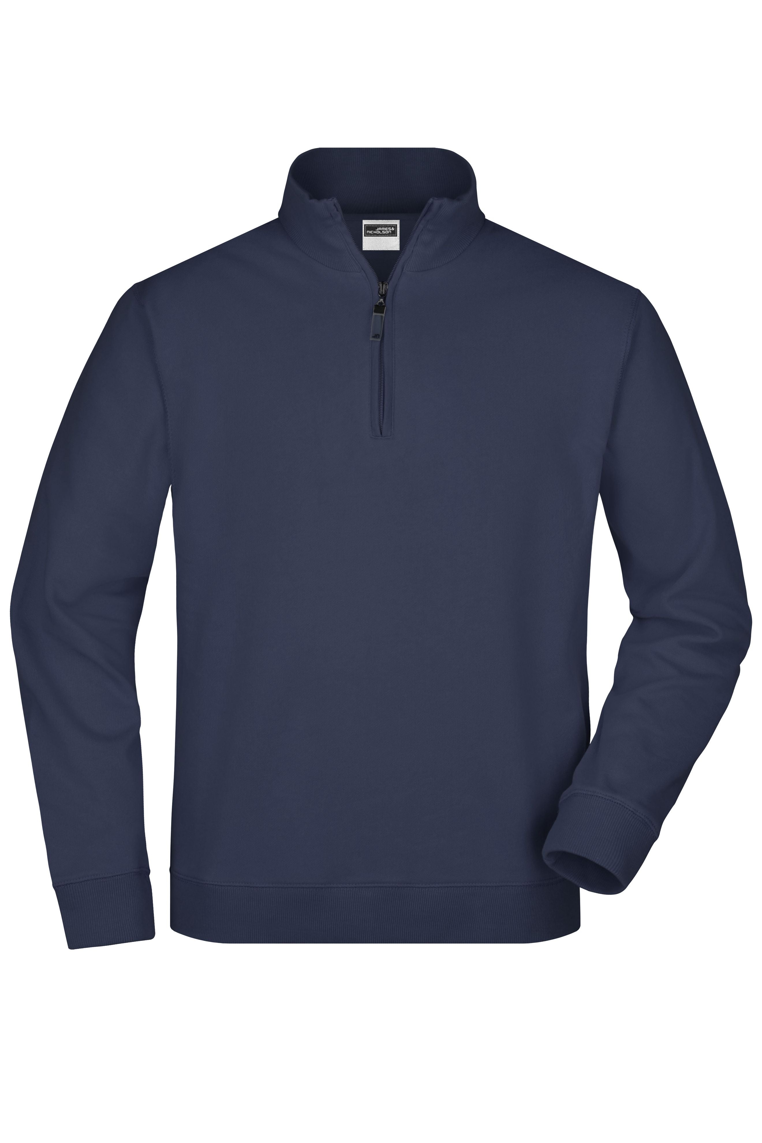 JN352 - Round-Neck Zip in navy Größe S von Daiber