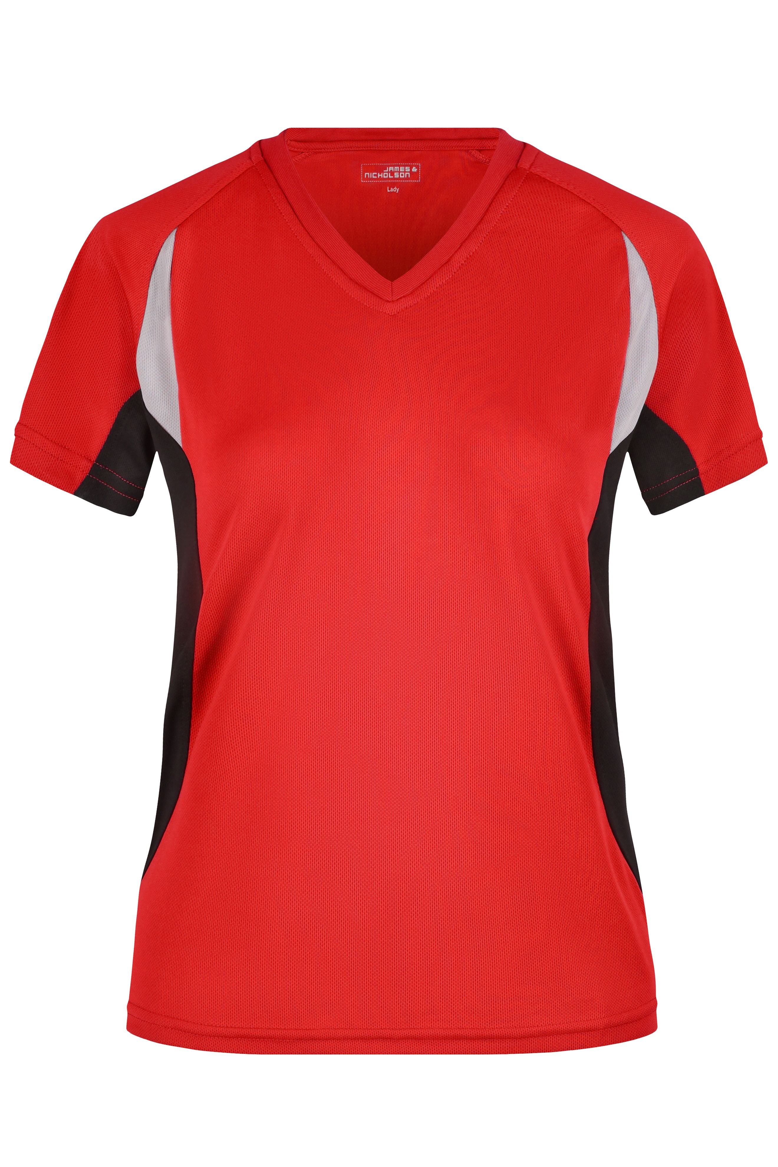JN390 - Ladies' Running-T in red/black Größe S von Daiber