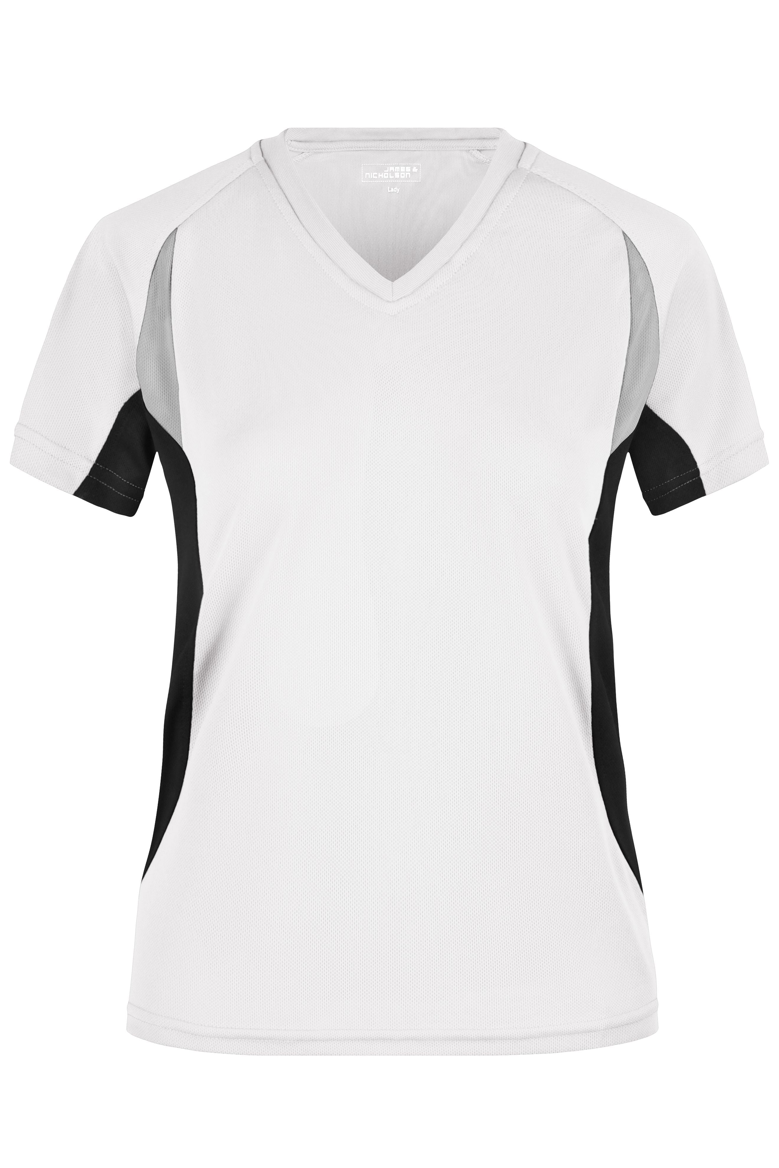 JN390 - Ladies' Running-T in white/black Größe S von Daiber
