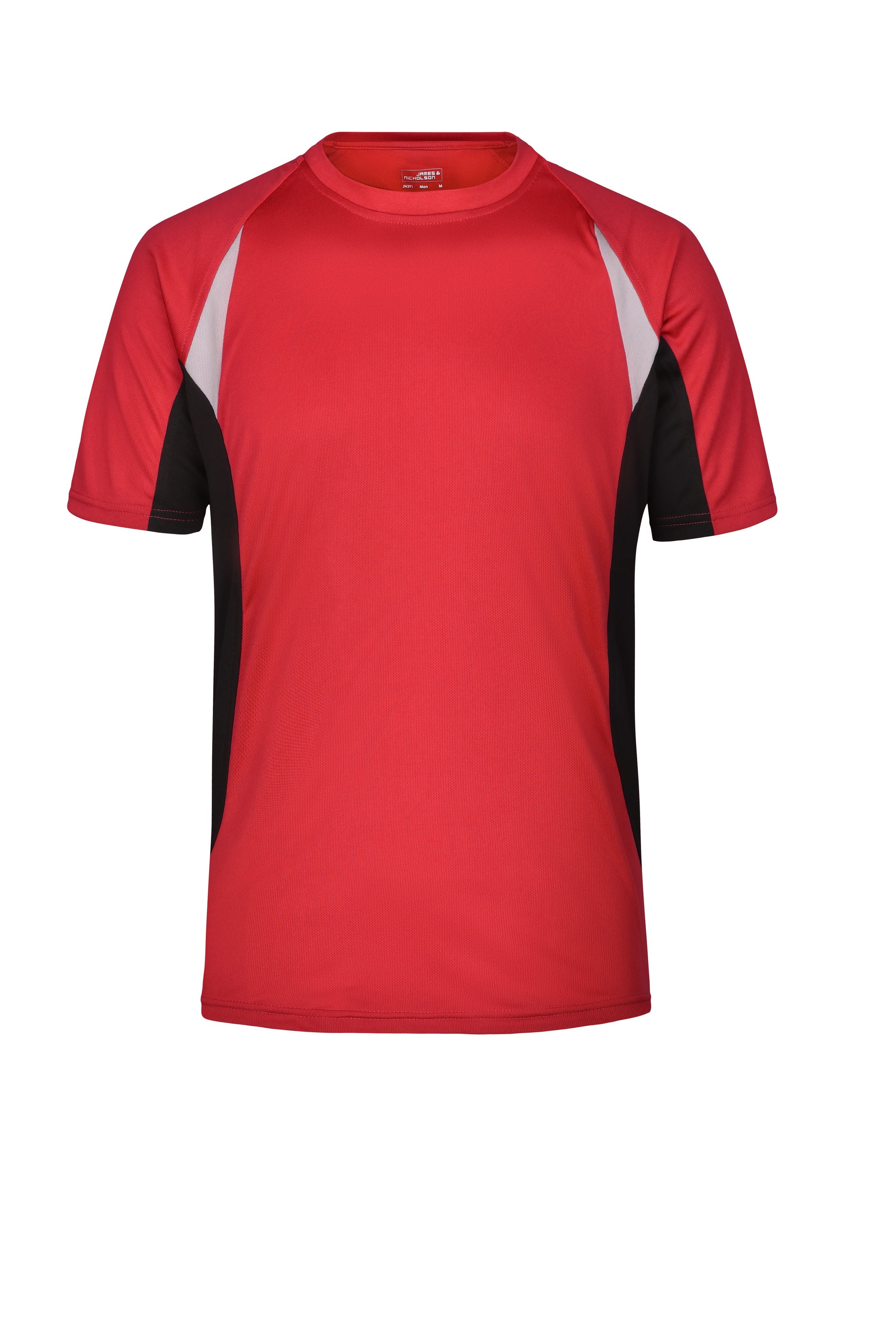 JN391 - Men's Running-T in red/black Größe S von Daiber