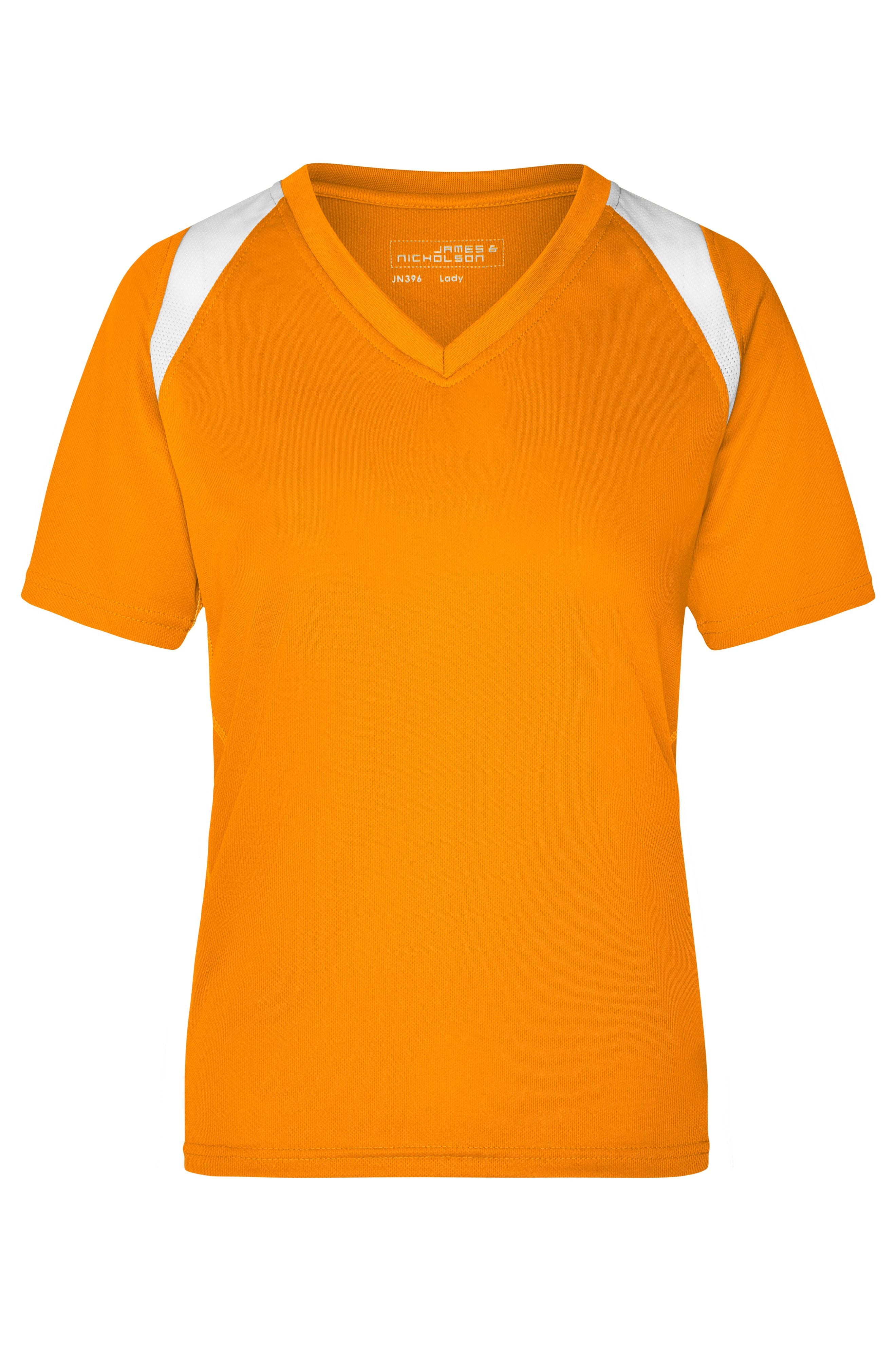 JN396 - Ladies' Running-T in orange/white Größe S von Daiber