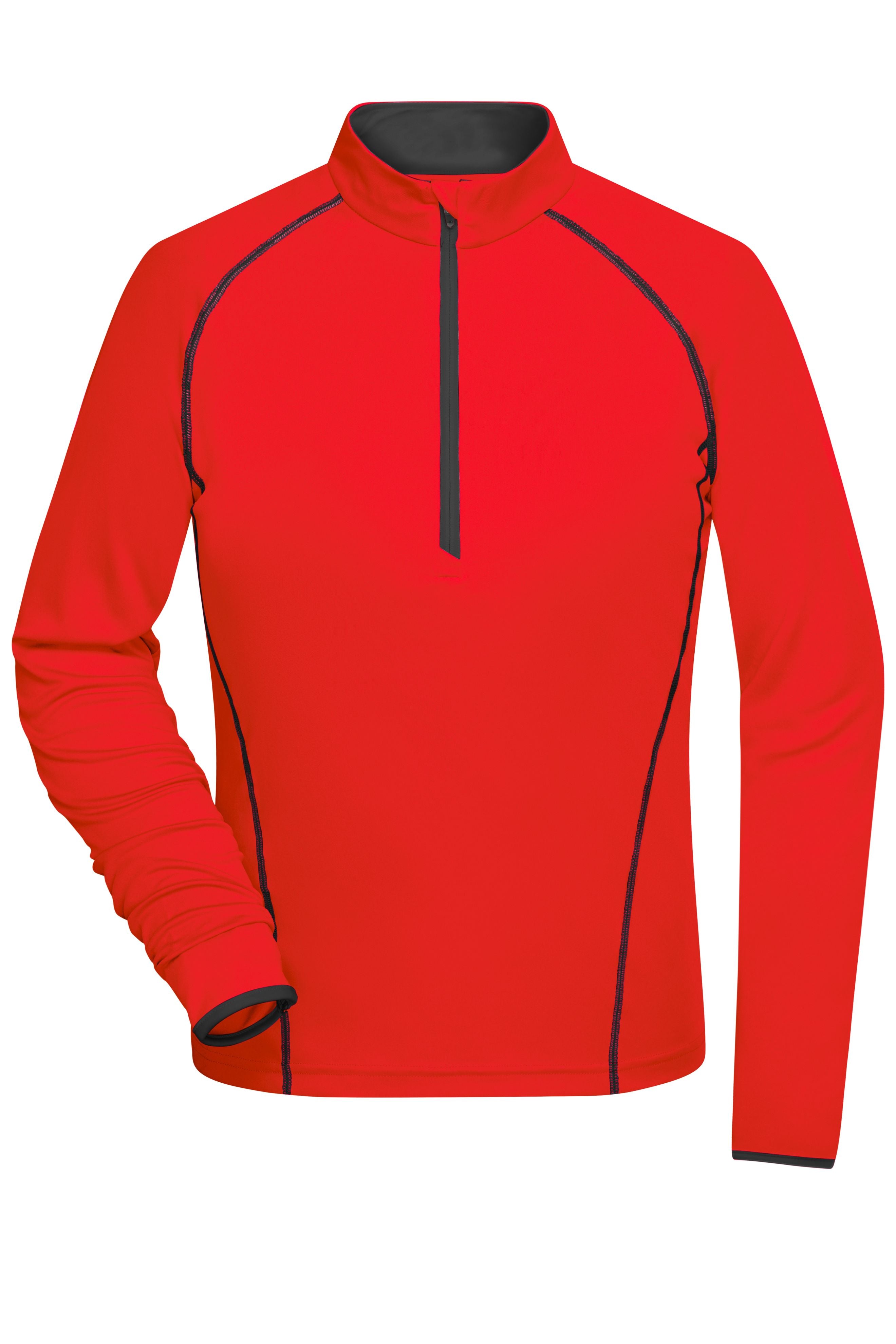 JN497 - Ladies' Sports Shirt Longsleeve in bright-orange/black Größe XS von Daiber