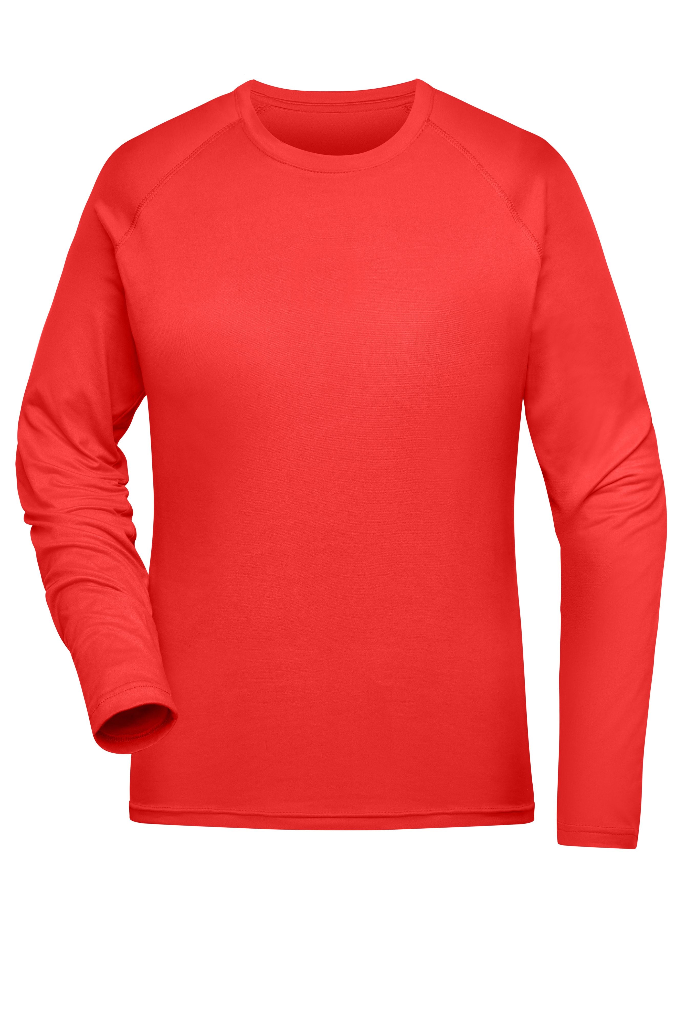 JN521 - Ladies' Sports Shirt Long-Sleeved in bright-red Größe XS von Daiber