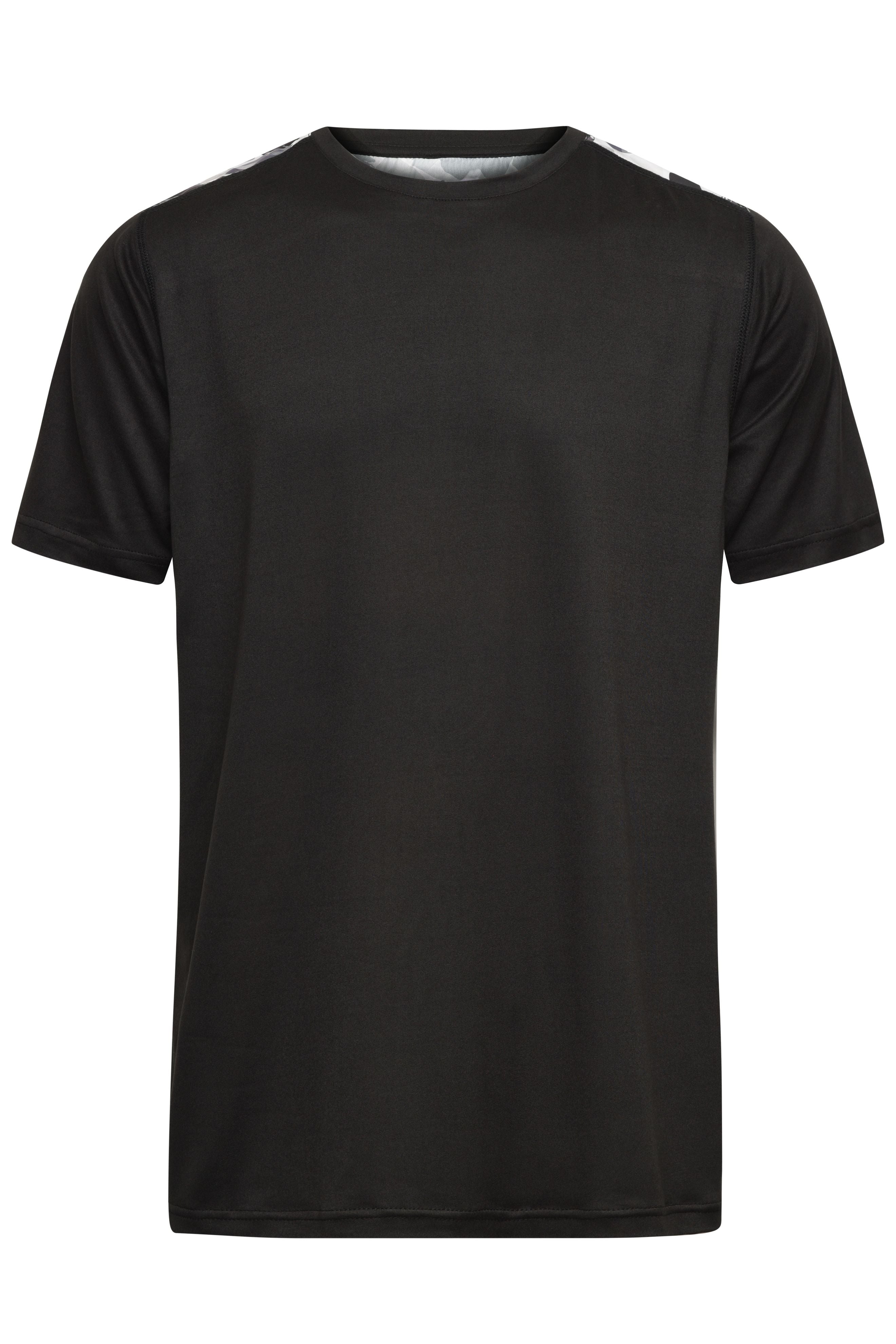 JN524 - Men's Sports Shirt in black/black-printed Größe S von Daiber