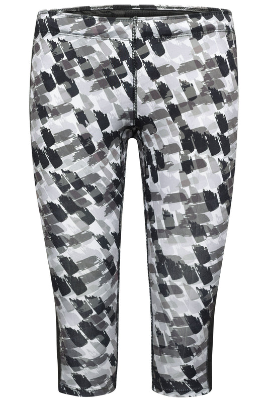 JN529 - Ladies' Sports 3/4 Tights in black-printed/black Größe XS von Daiber