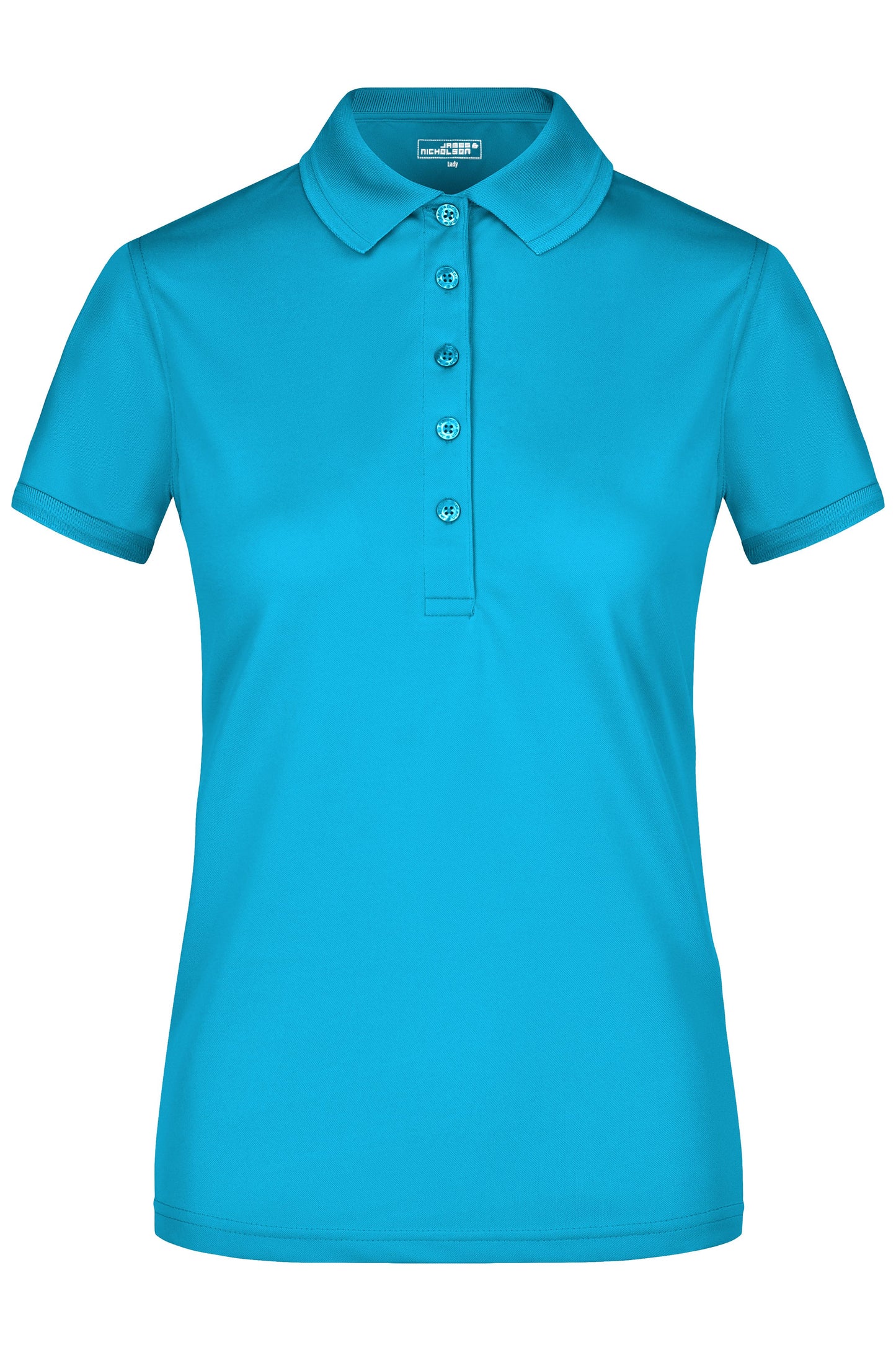 JN574 - Ladies' Active Polo in turquoise Größe S von Daiber