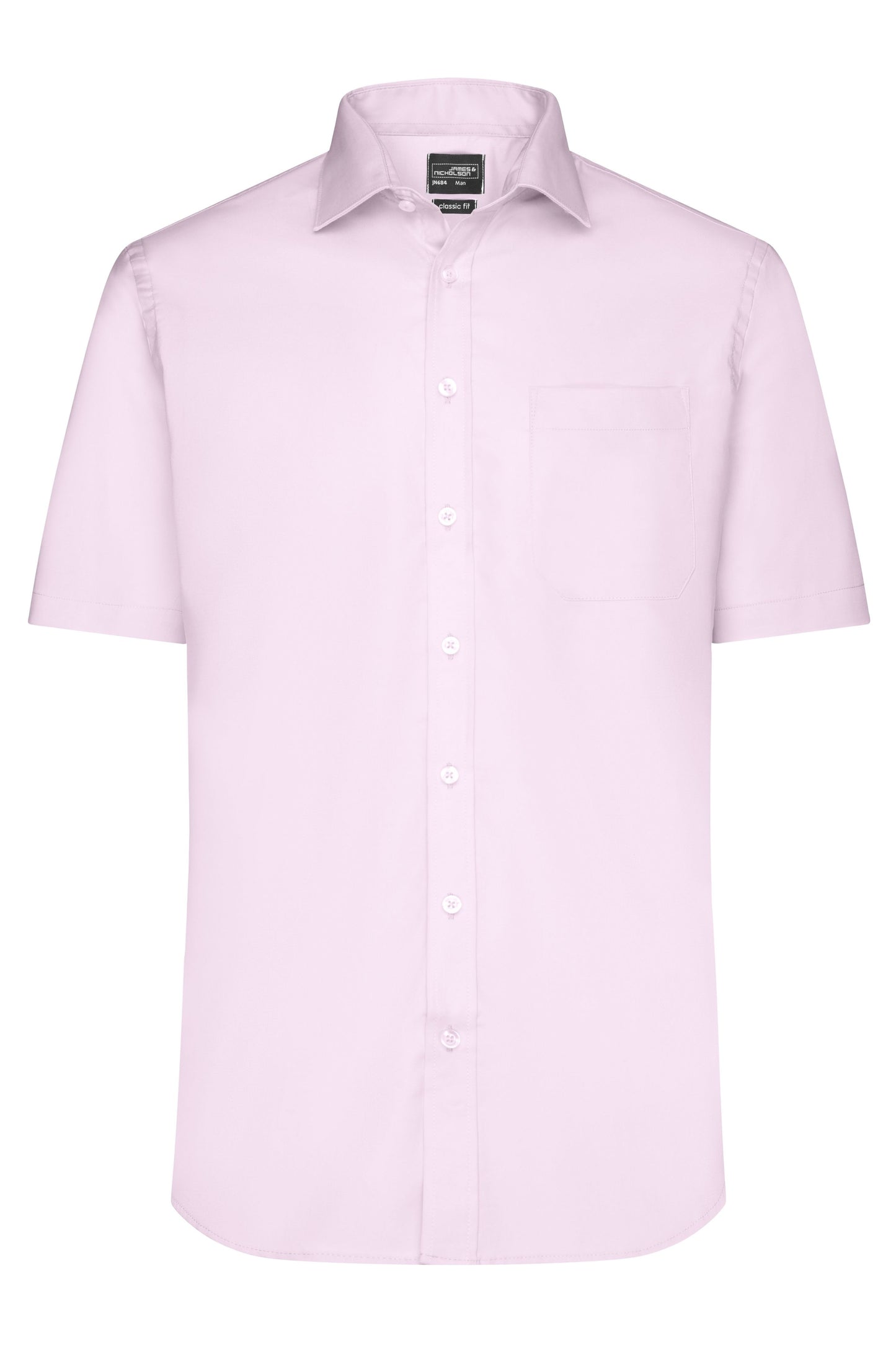 JN684 - Men's Shirt Shortsleeve Micro-Twill in light-pink Größe S von Daiber