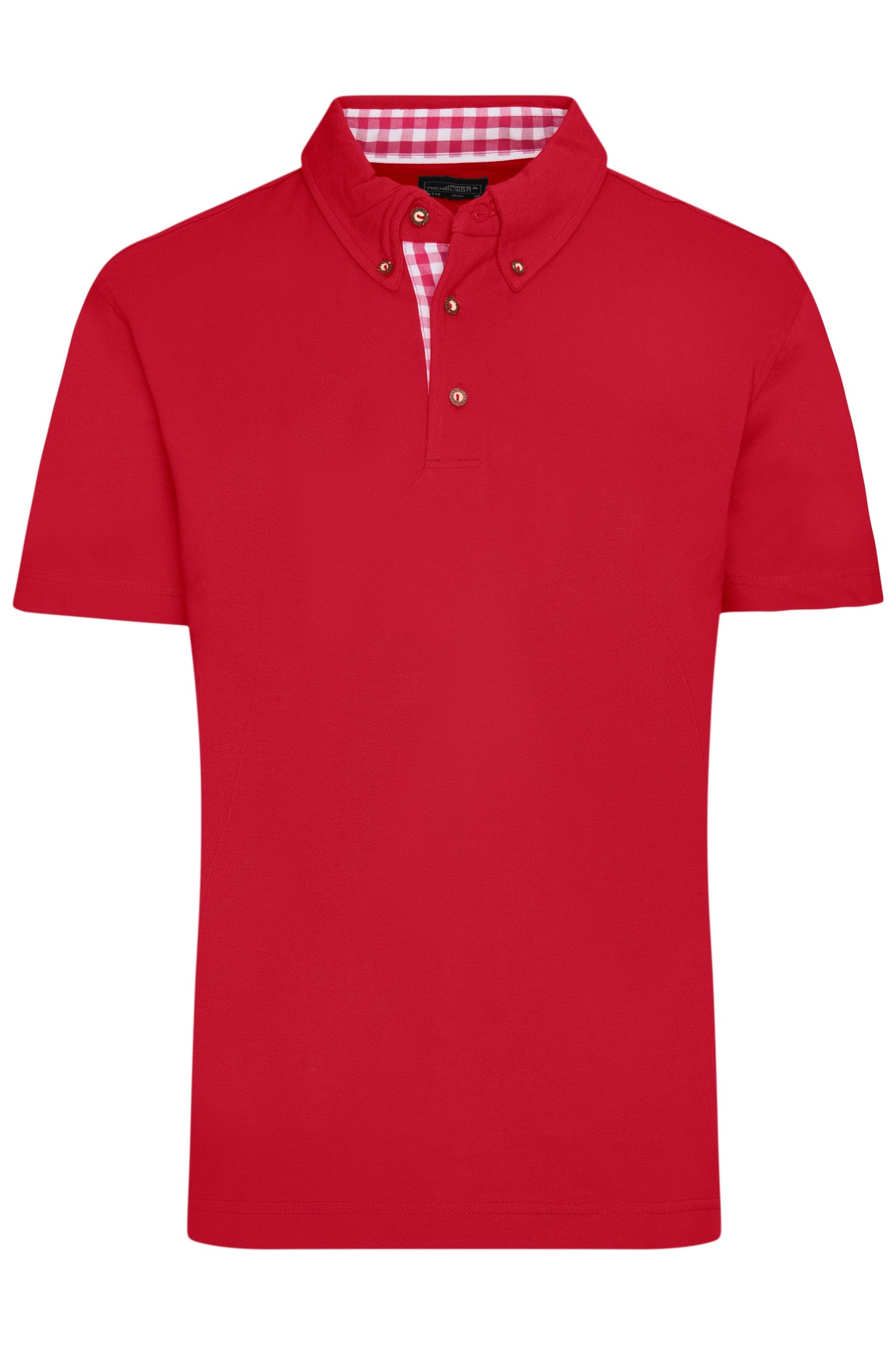 JN716 - Men's Traditional Polo in red/red-white Größe S von Daiber