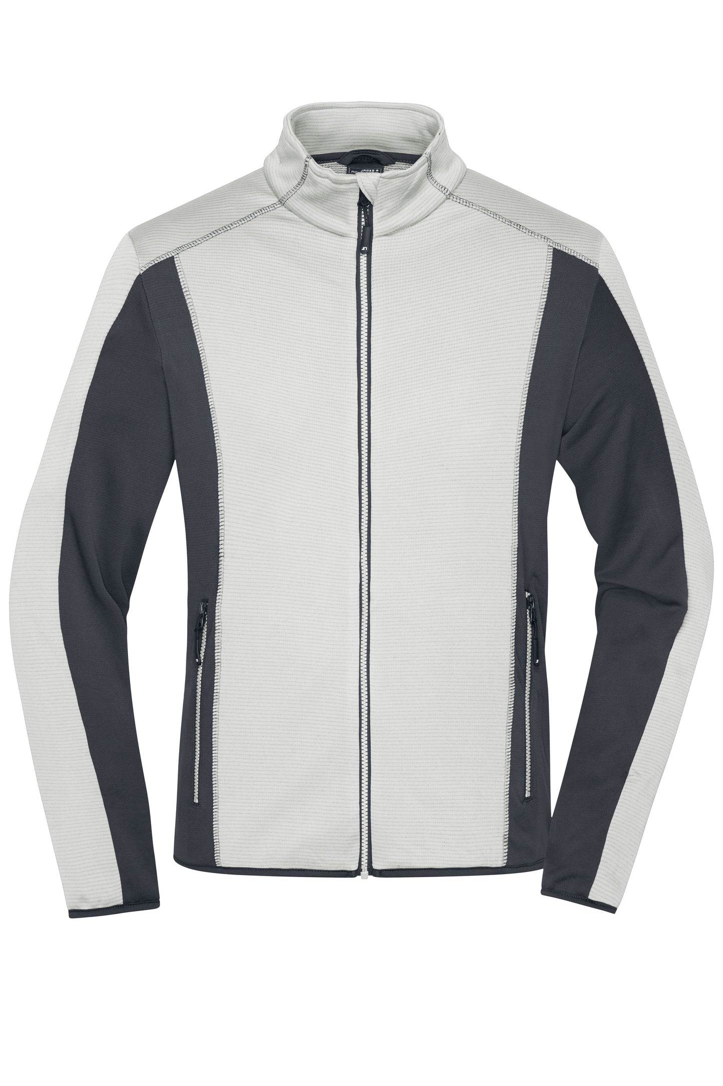 JN784 - Men's Structure Fleece Jacket in off-white/carbon Größe S von Daiber