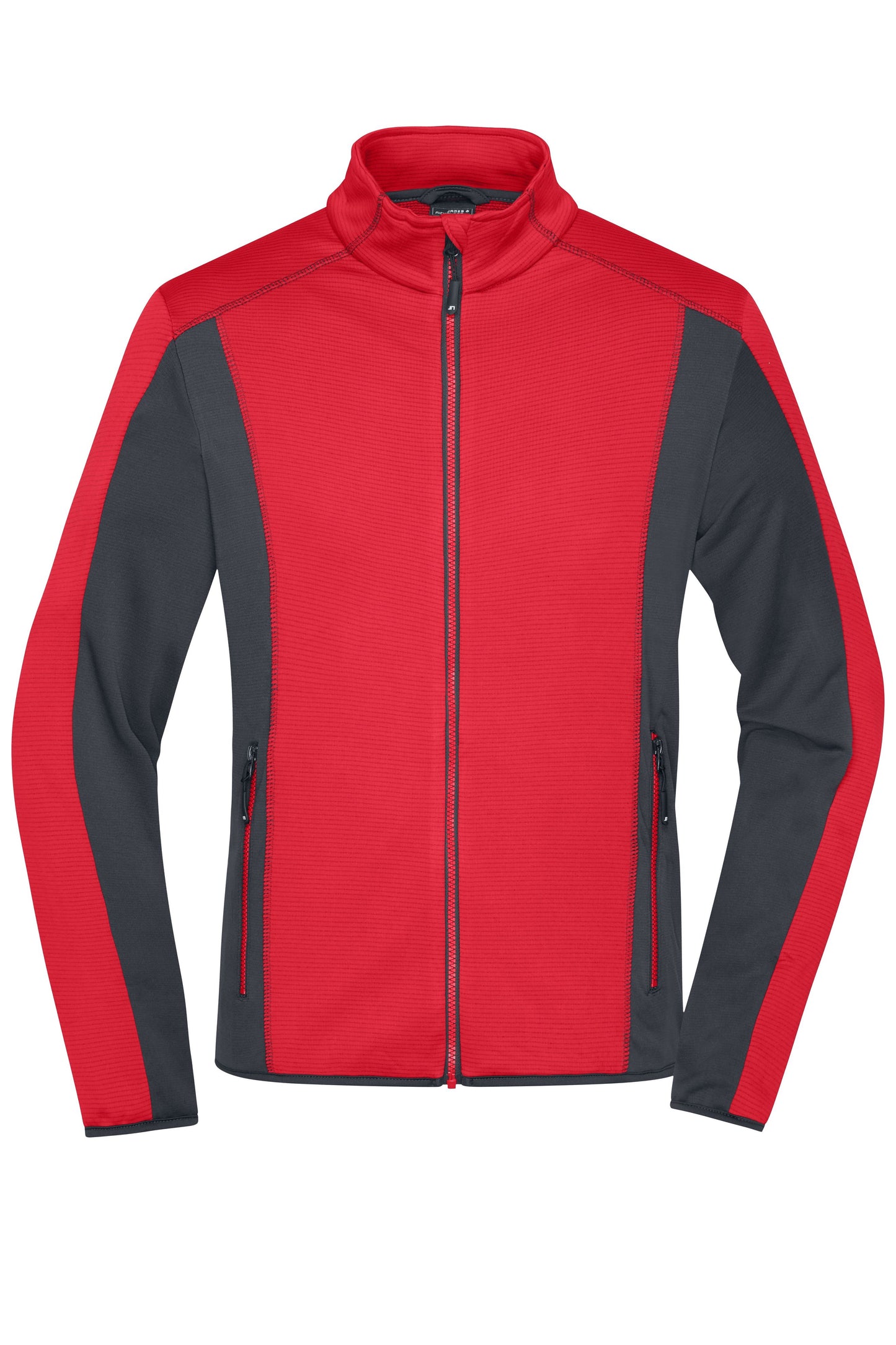 JN784 - Men's Structure Fleece Jacket in red/carbon Größe S von Daiber