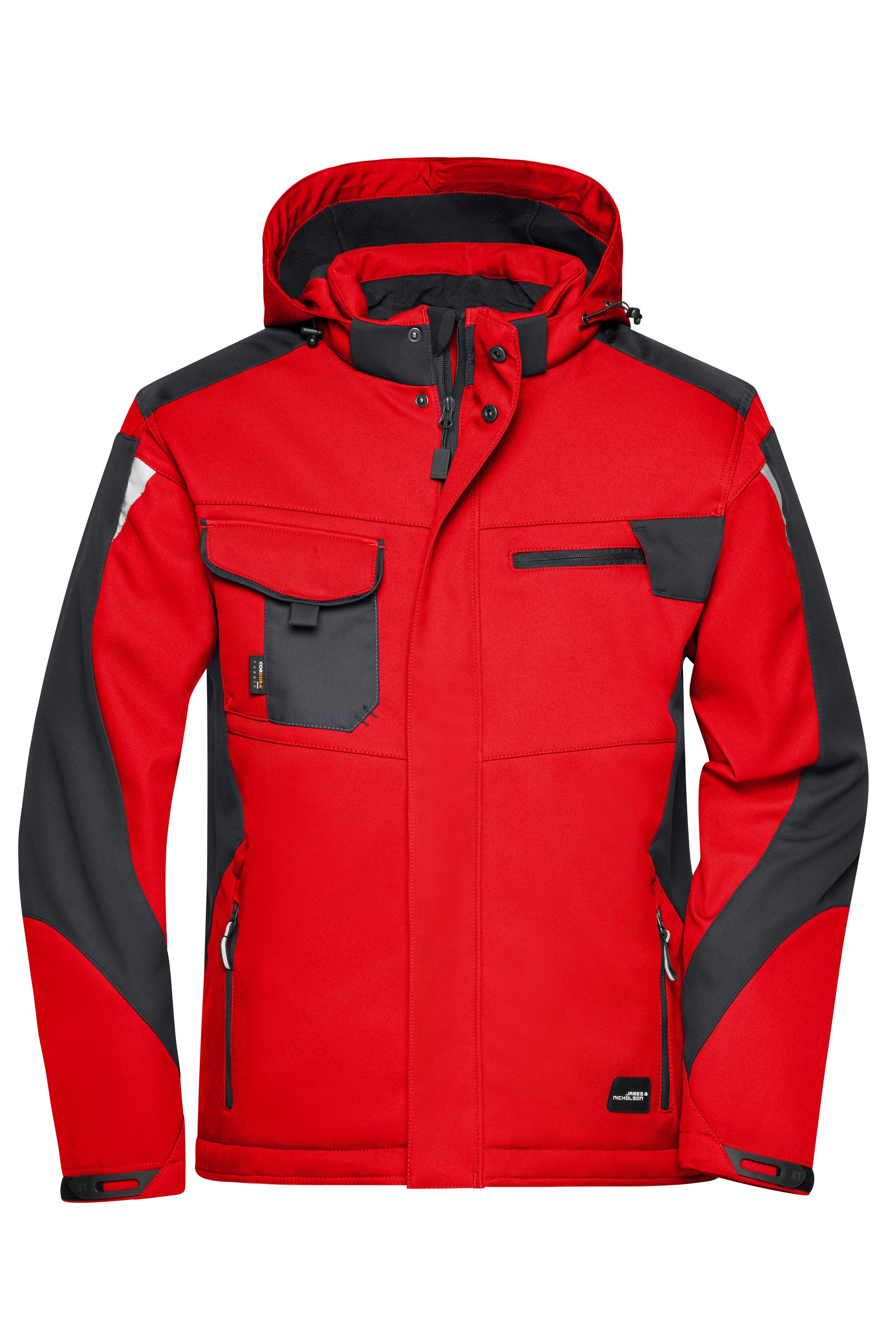 JN824 - Craftsmen Softshell Jacket - STRONG - in red/black Größe XS von Daiber