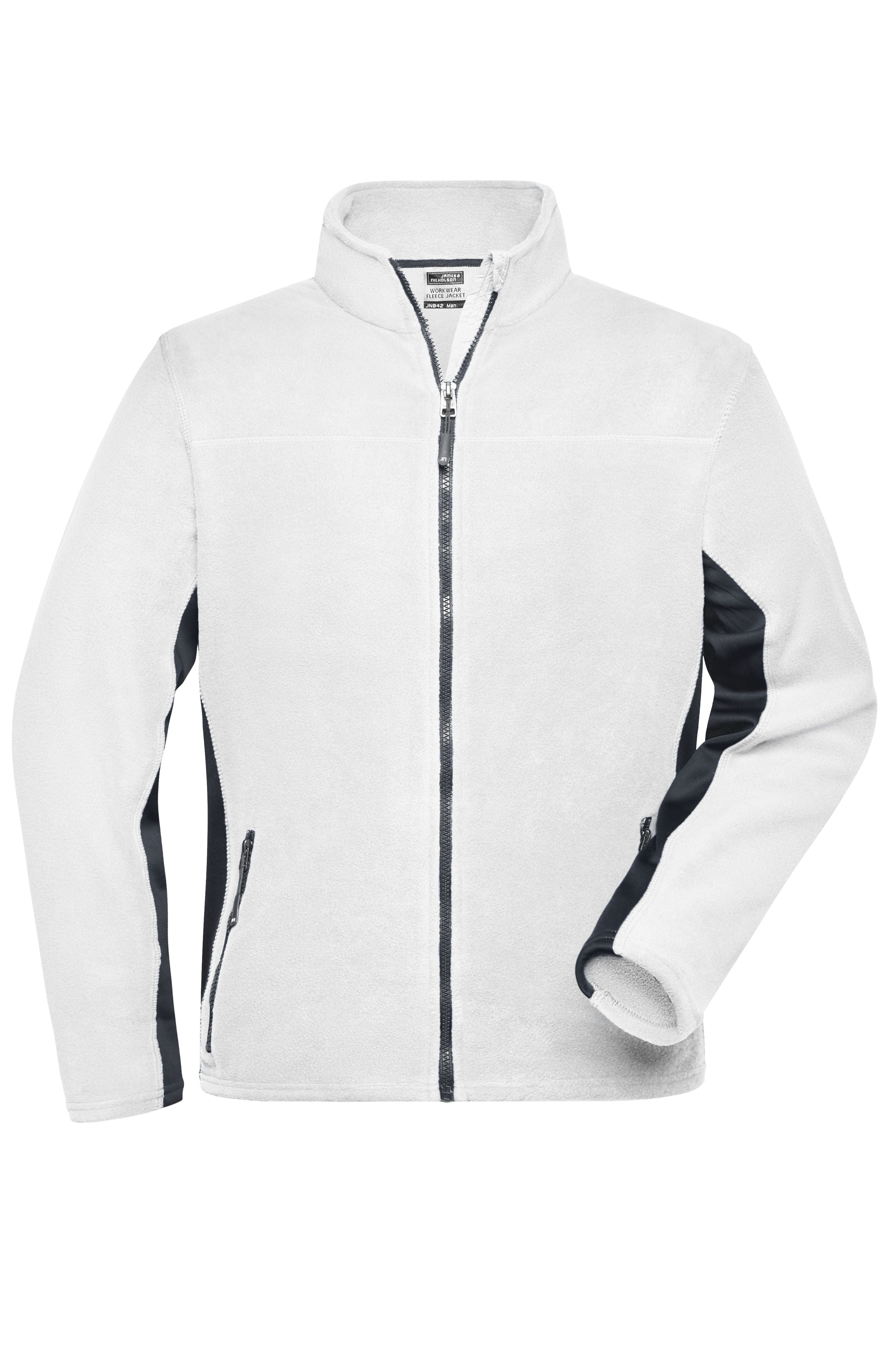 JN842 - Men's Workwear Fleece Jacket - STRONG - in white/carbon Größe XS von Daiber