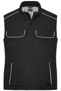 JN885 - Workwear Softshell Padded Vest - SOLID - in black Größe XS von Daiber