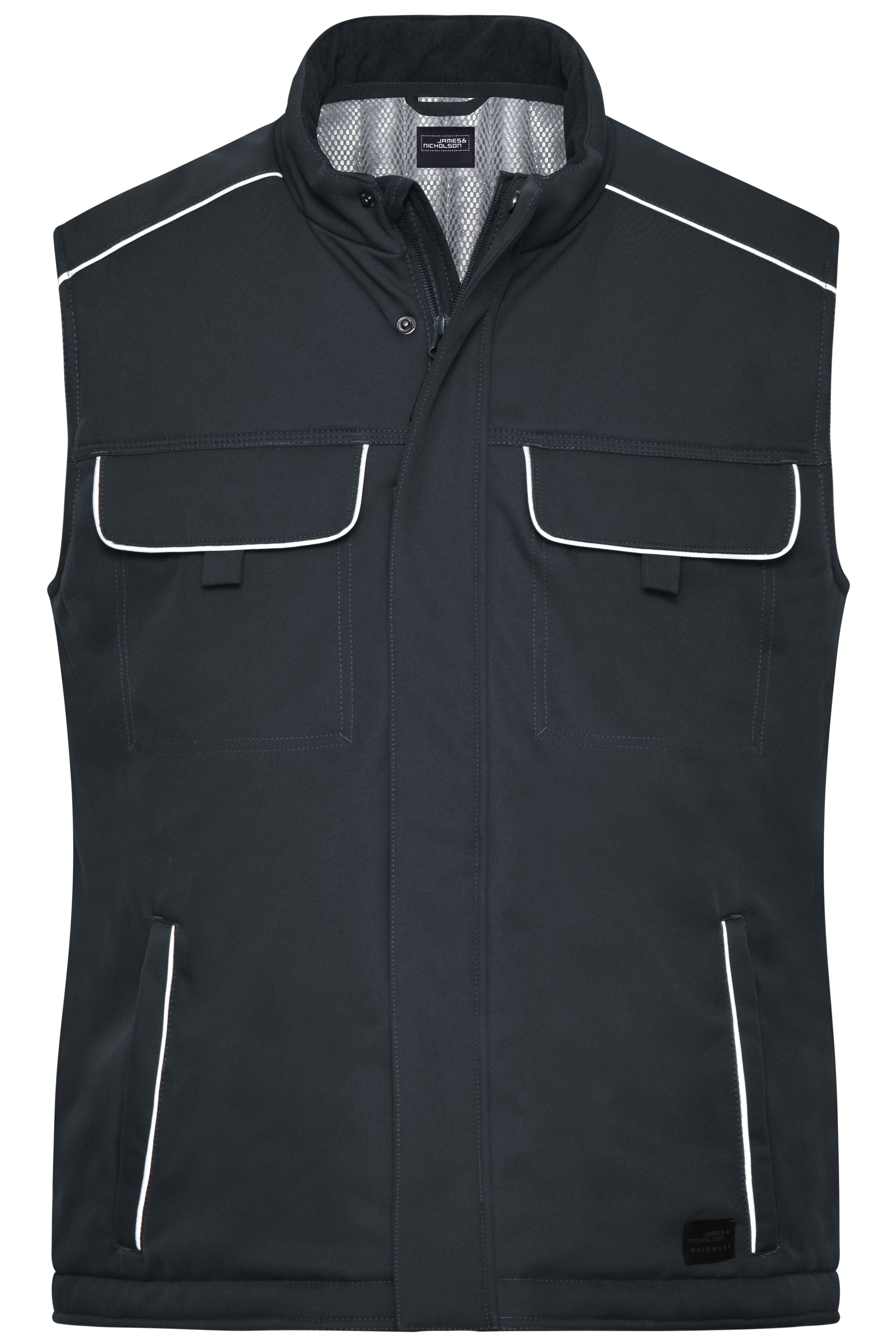 JN885 - Workwear Softshell Padded Vest - SOLID - in carbon Größe XS von Daiber