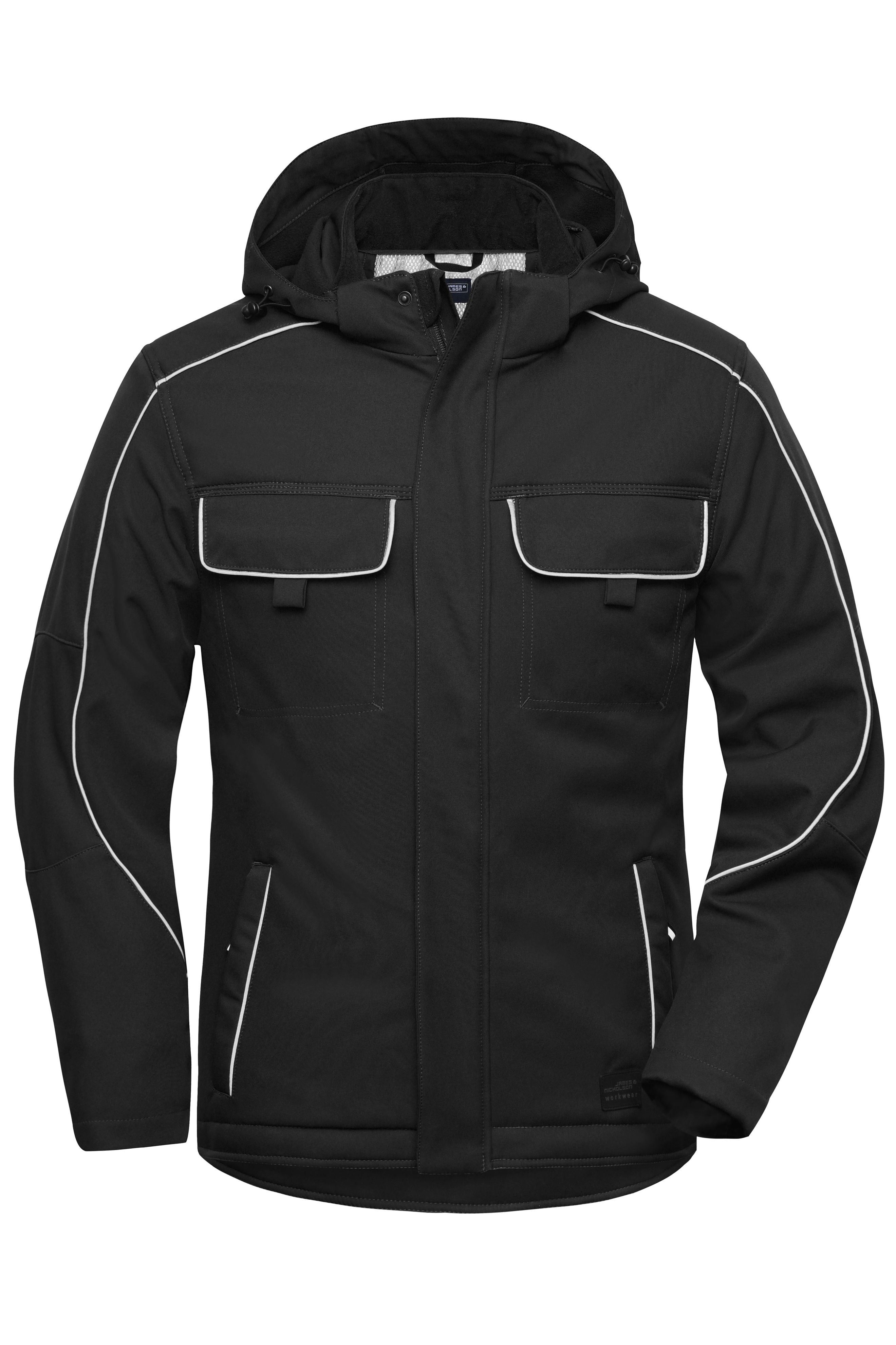 JN886 - Workwear Softshell Padded Jacket - SOLID - in black Größe XS von Daiber