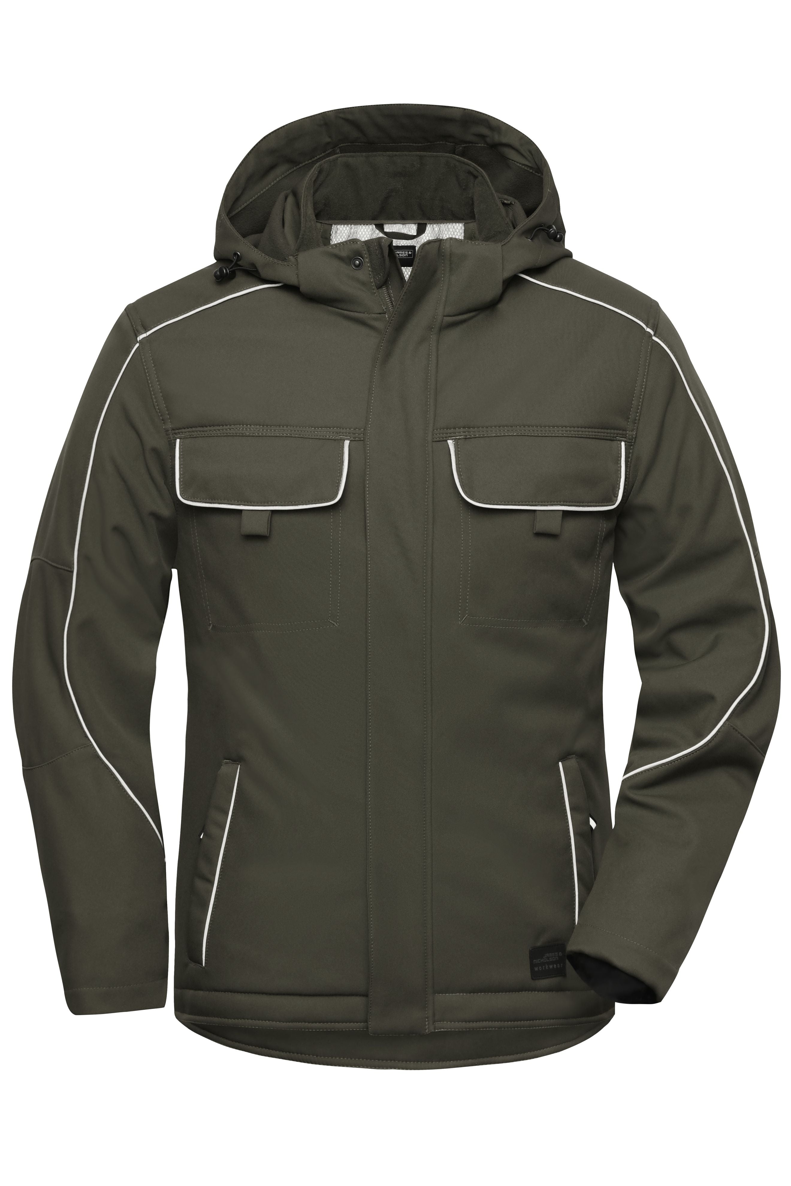 JN886 - Workwear Softshell Padded Jacket - SOLID - in olive Größe XS von Daiber