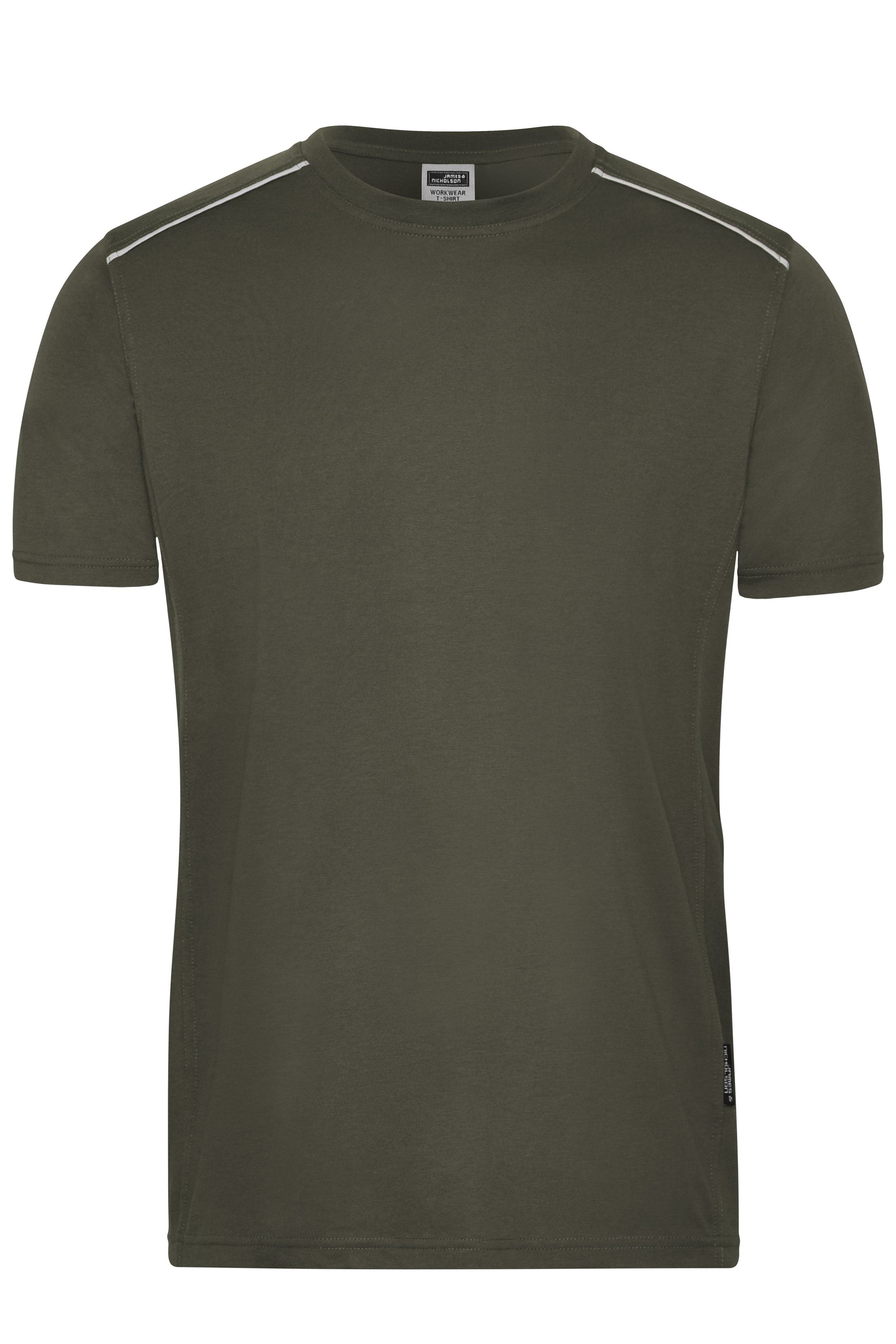 JN890 - Men's Workwear T-Shirt - SOLID - in olive Größe XS von Daiber