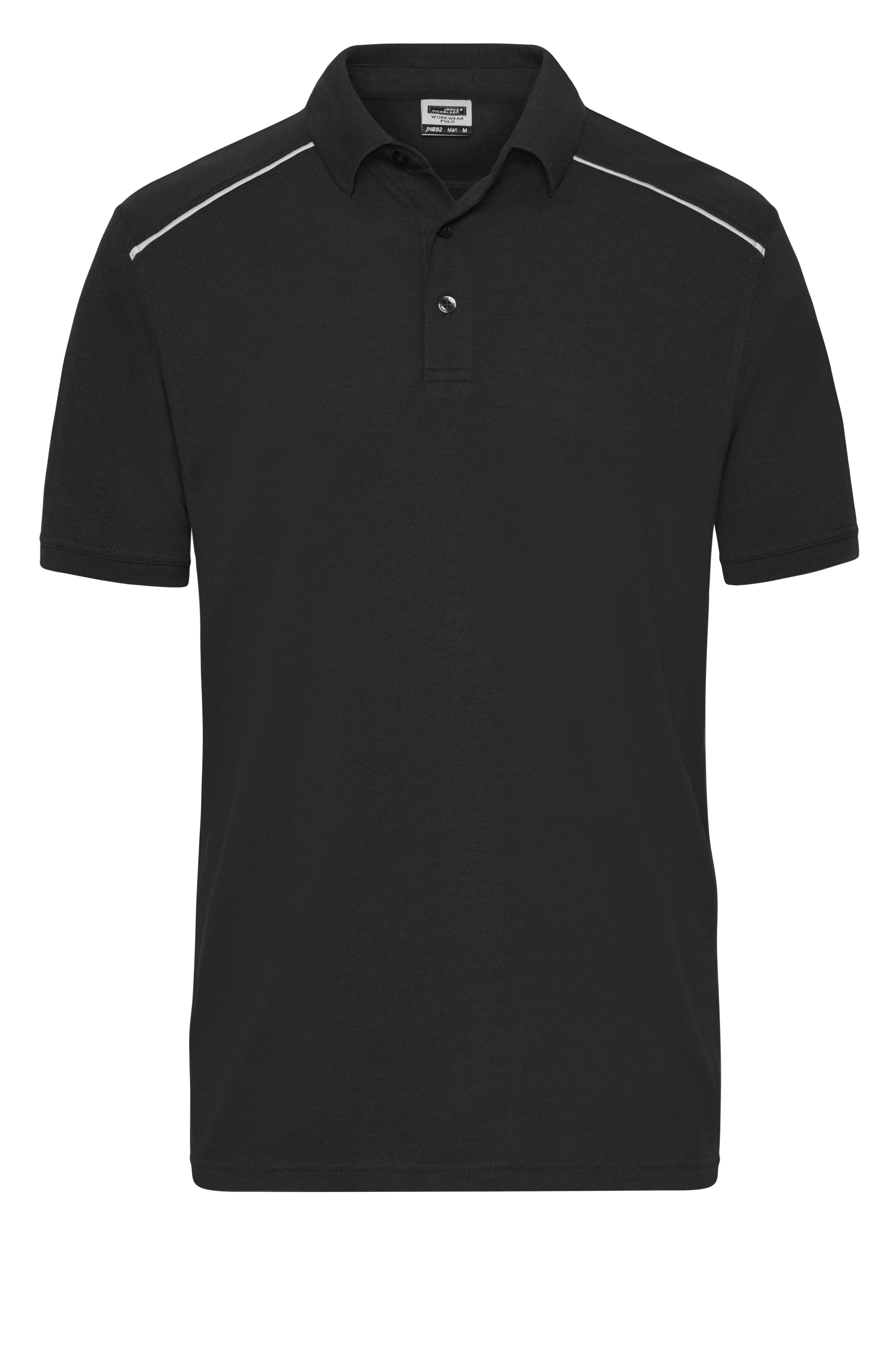 JN892 - Men's  Workwear Polo - SOLID - in black Größe XS von Daiber