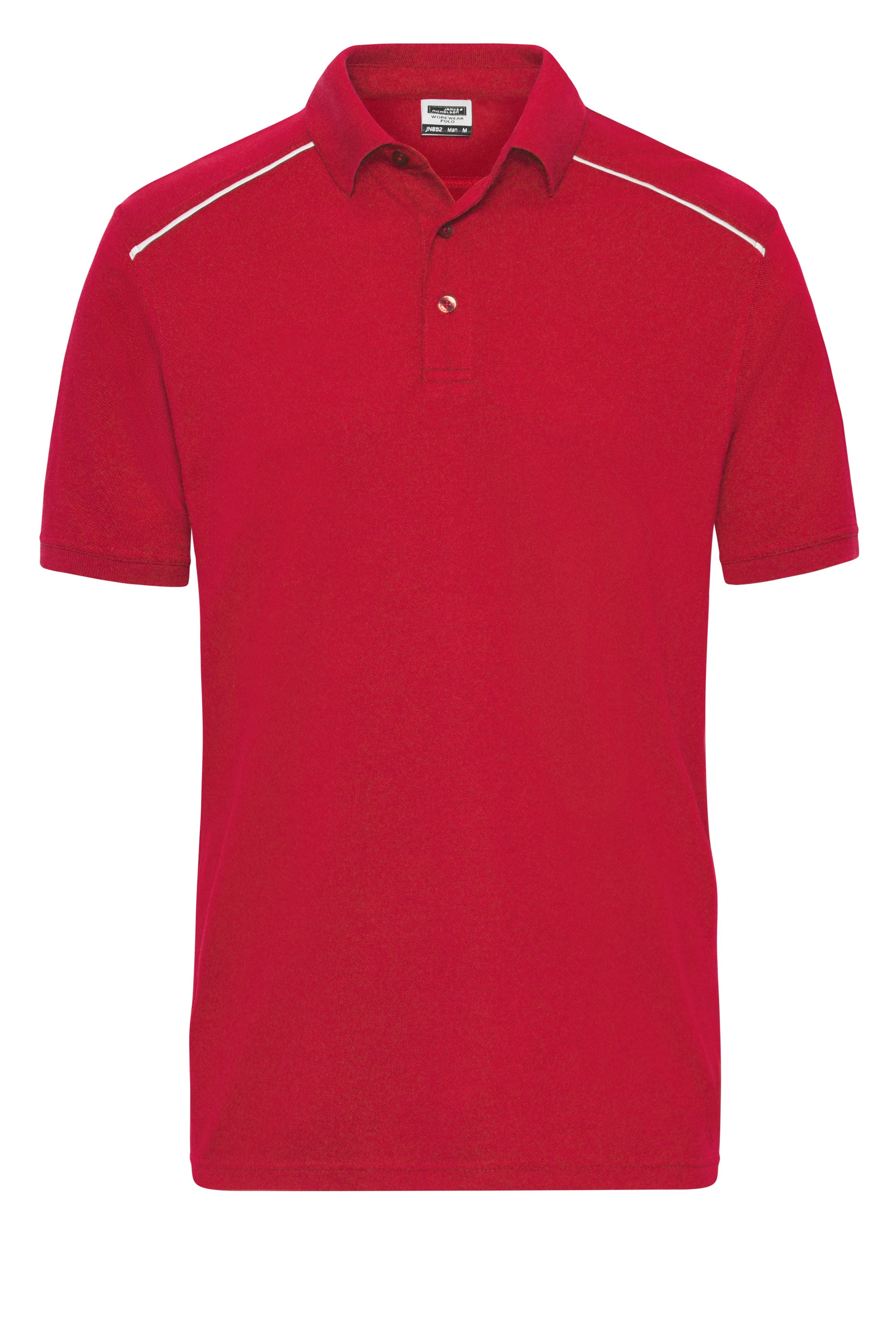 JN892 - Men's  Workwear Polo - SOLID - in red Größe XS von Daiber